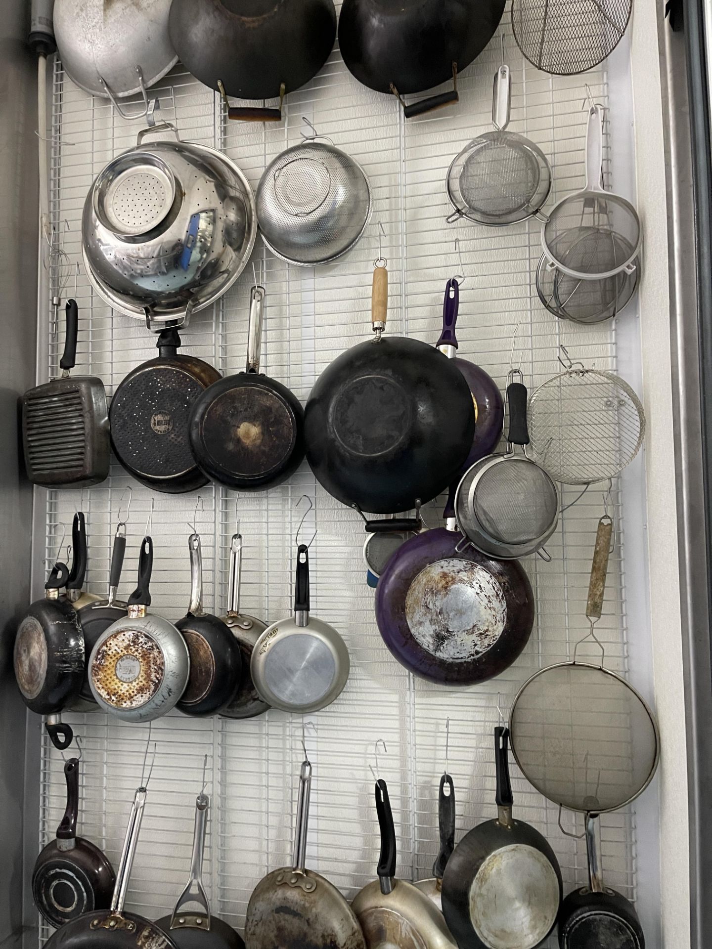 Assorted Cooking Pots, Pans, Strainers & Fry Pans.