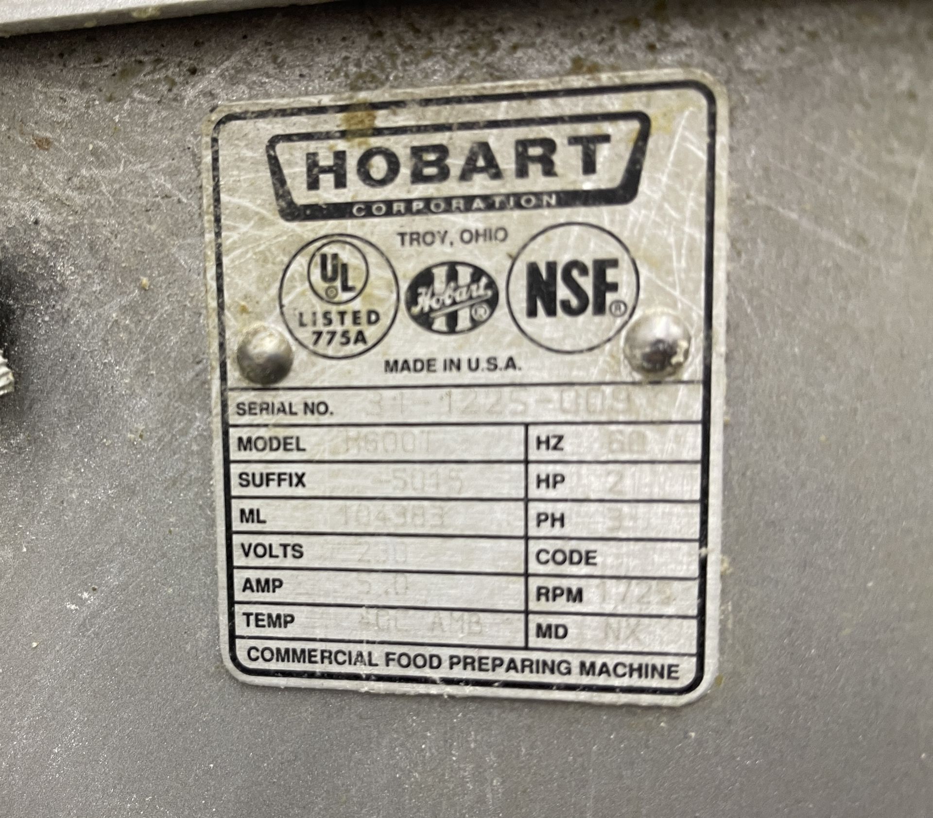 Hobart, Mdl. H 600T Mixer - Image 4 of 4