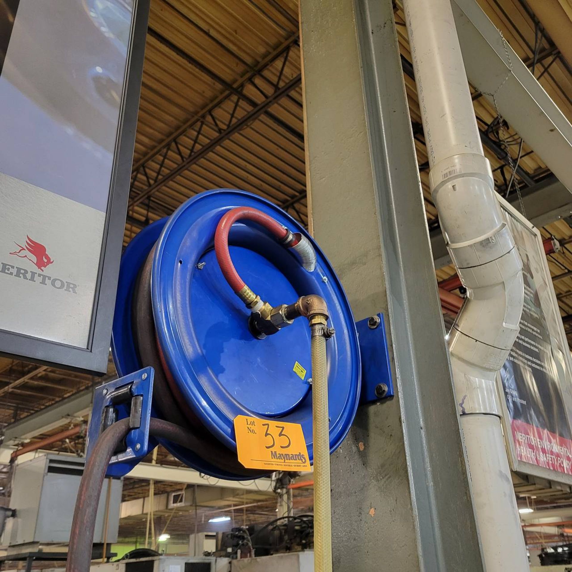 Coxreels Blue retractable air hose reel