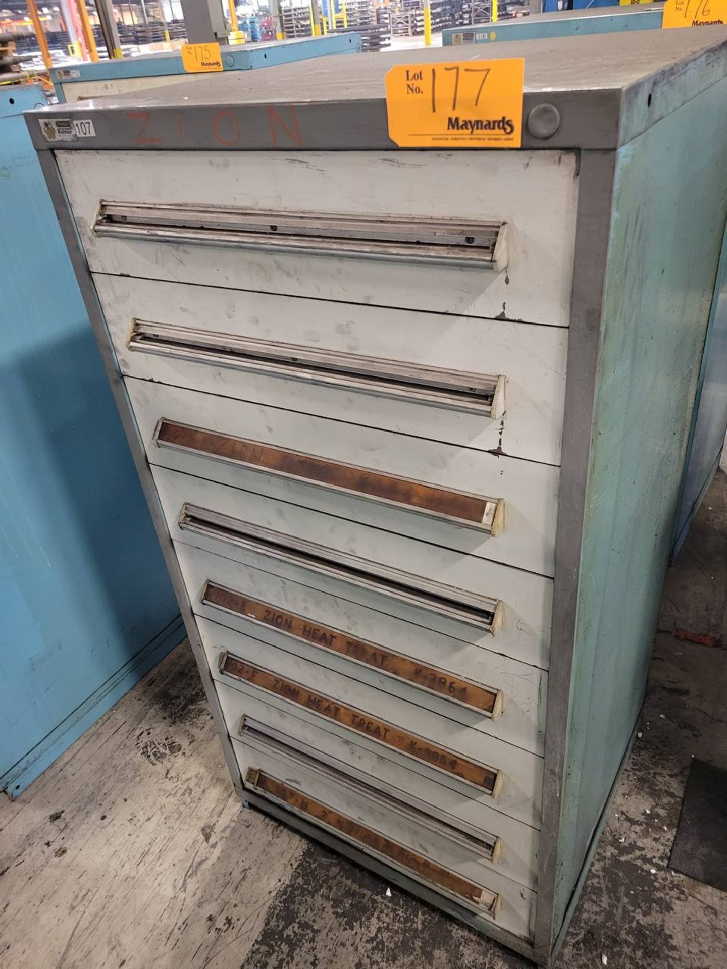 Stanley Vidmar 8dr metal storage cabinet