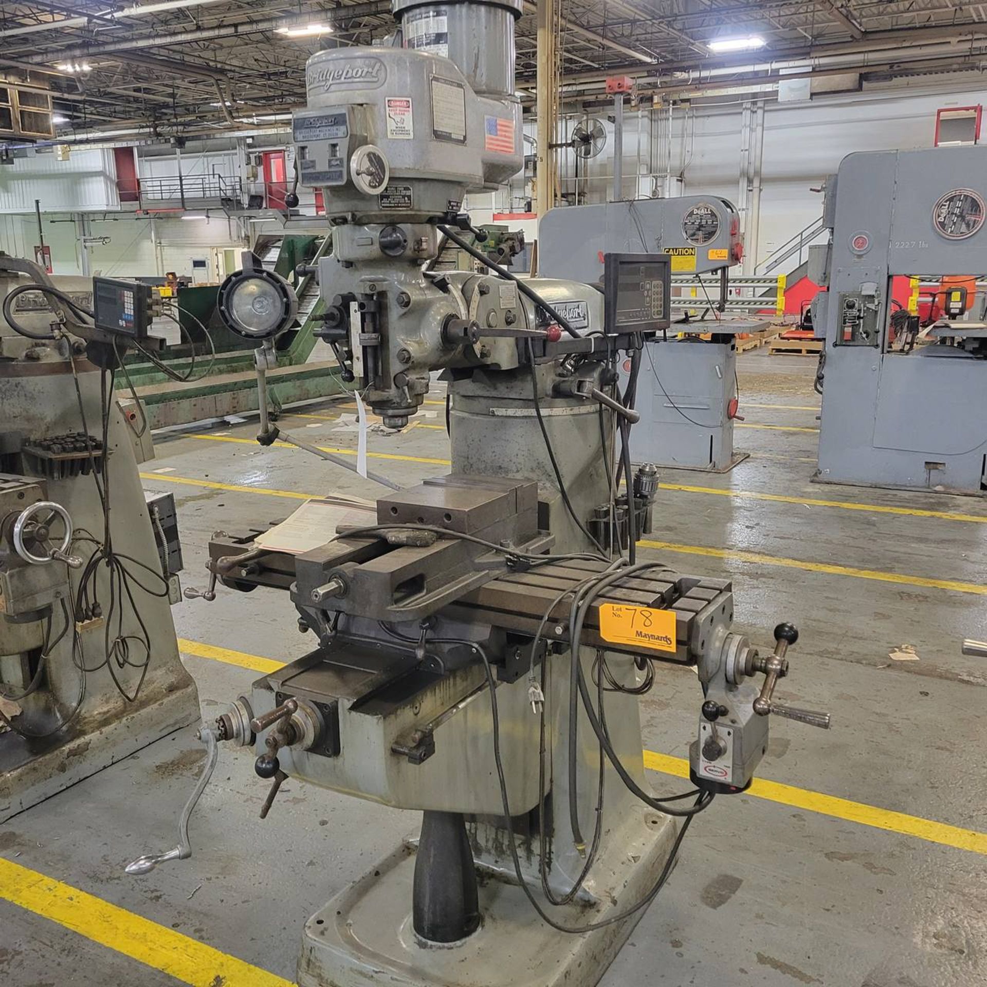 Bridgeport Series 1 9" x 42" 2hp vertical milling machine,