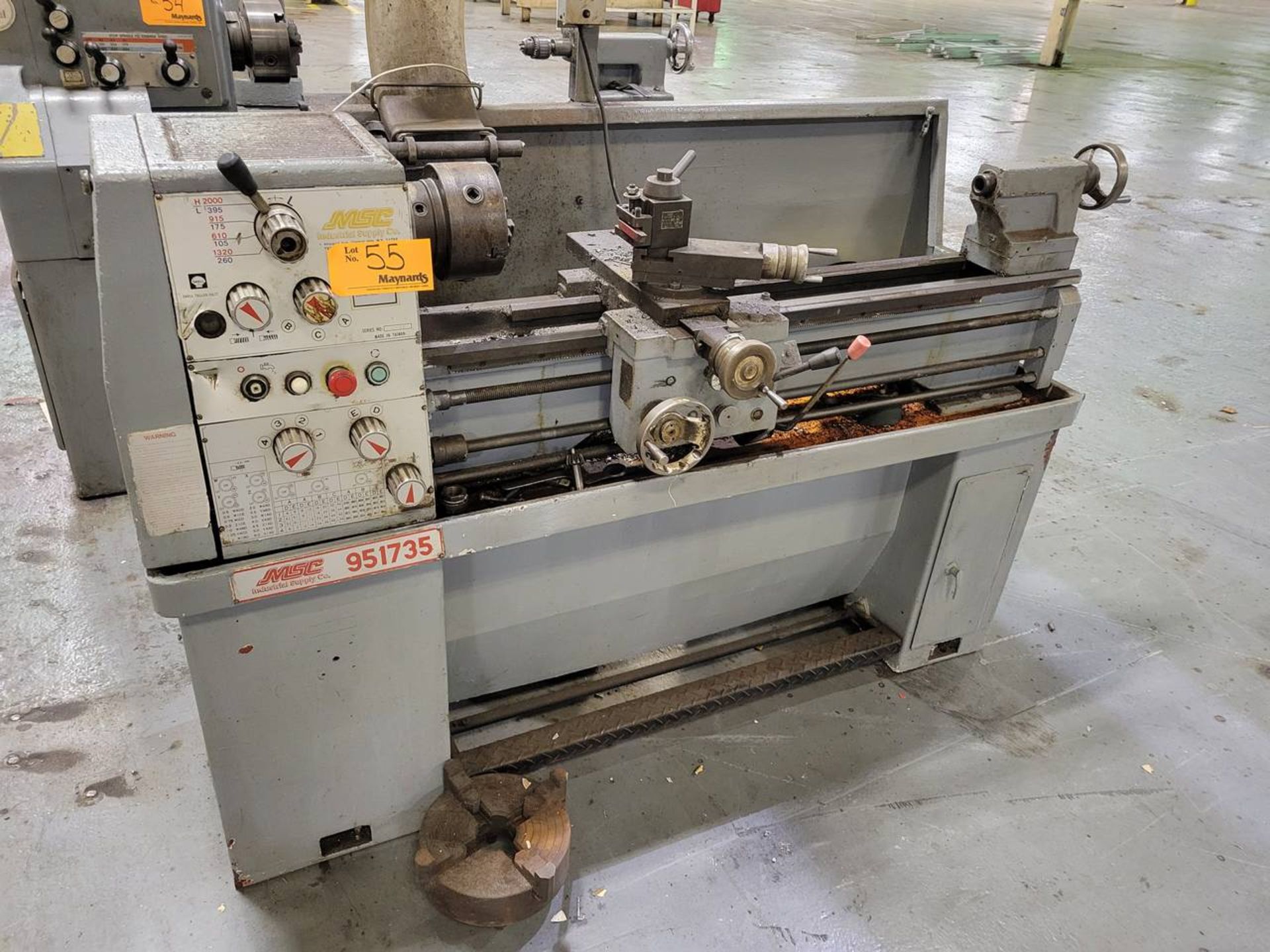 MSC 951735 12" x 39" geared head tool room lathe,