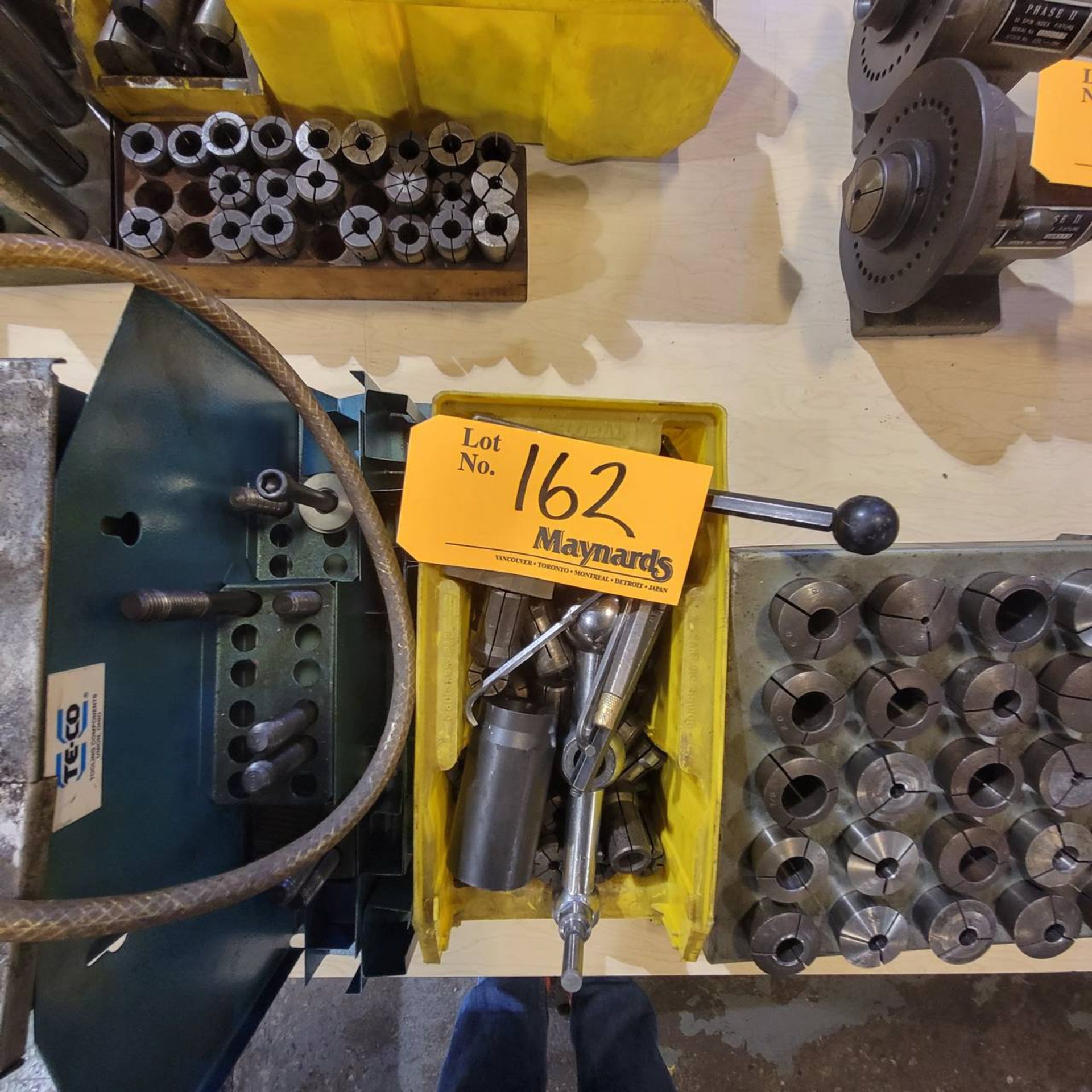 Lot of collets, tooling, hold-downs and mister