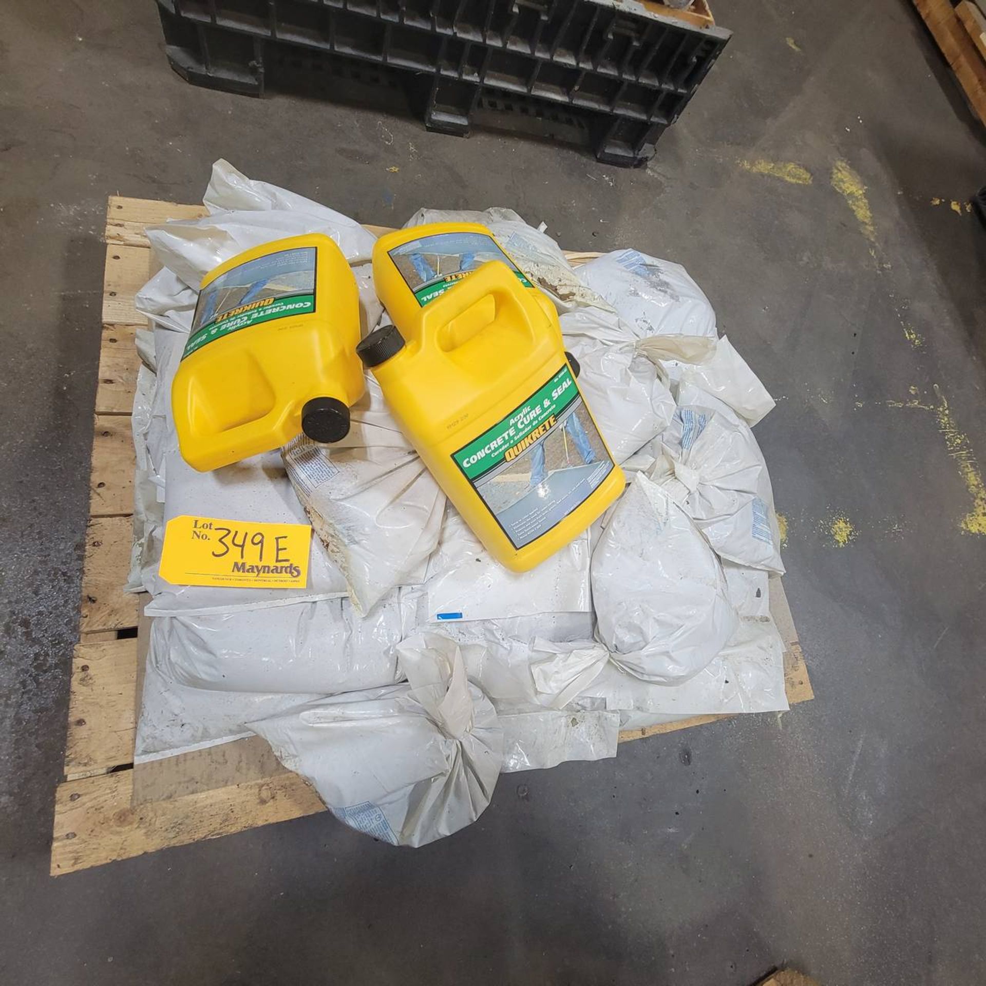 Pallet of grout mix and sealer