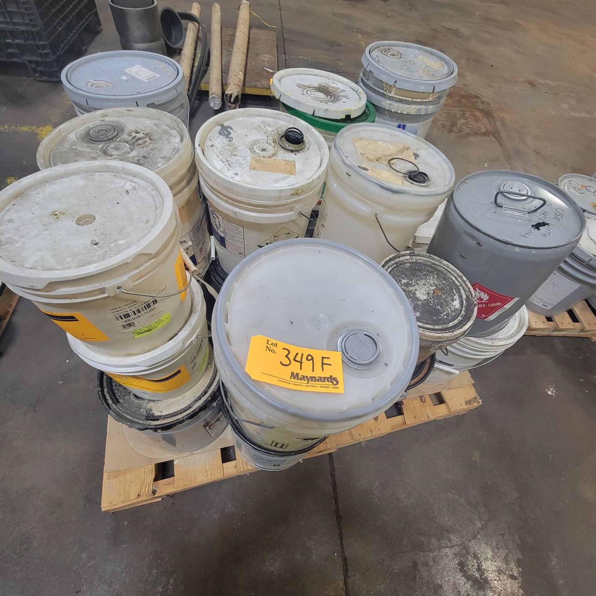 (2) Pallets of assorted epoxys and industrial fluids