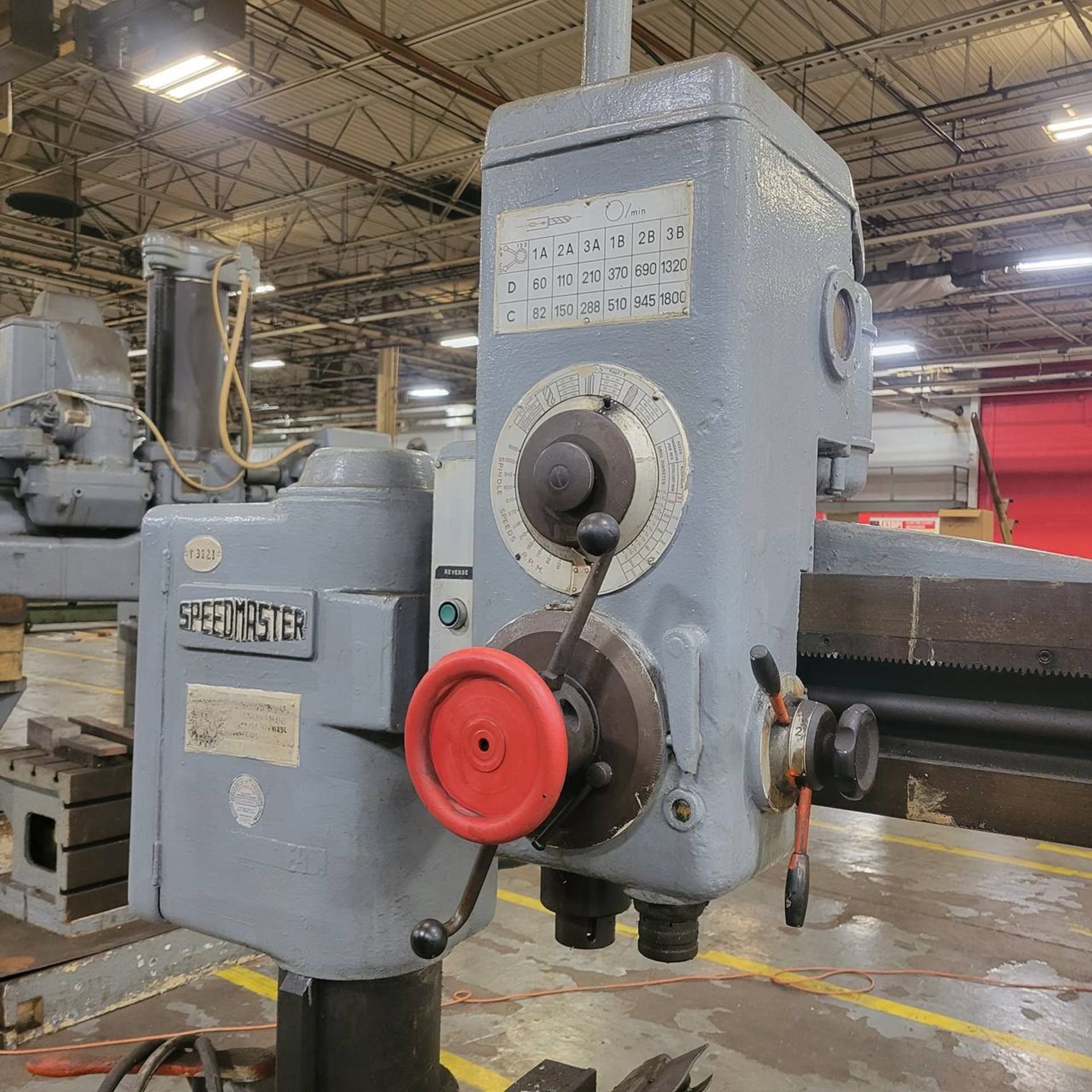 Speedmaster 3' x 8" radial arm drill press, - Image 2 of 2