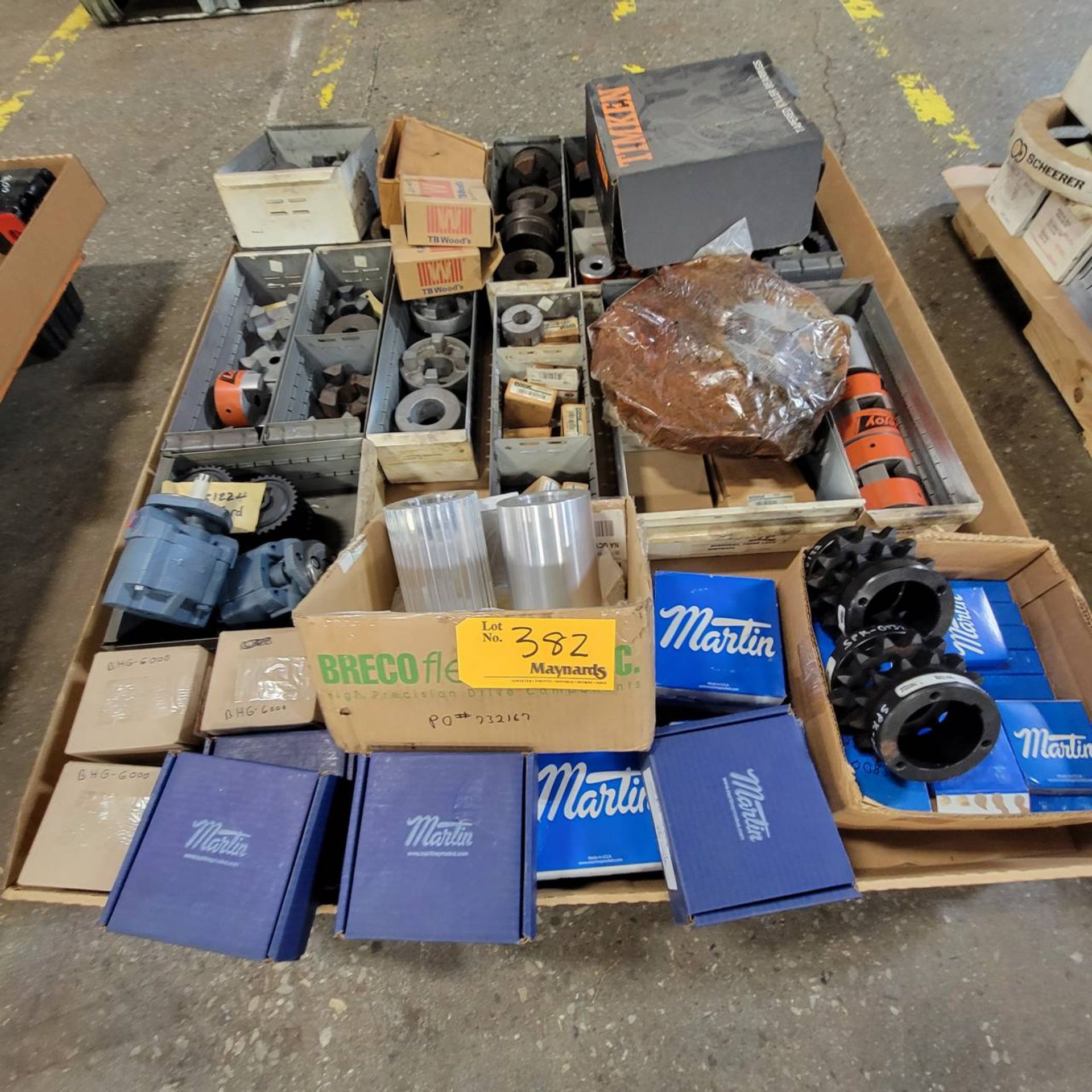Pallet of bearings and power transmission supplies