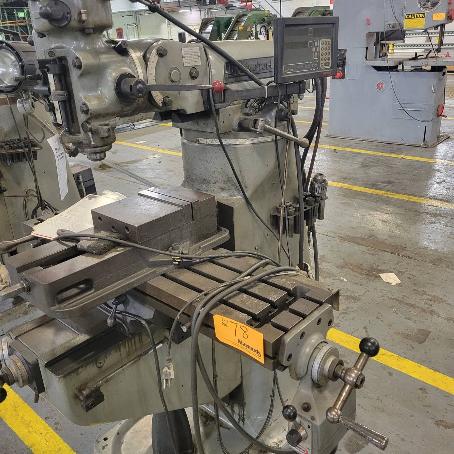 Bridgeport Series 1 9" x 42" 2hp vertical milling machine, - Image 2 of 8