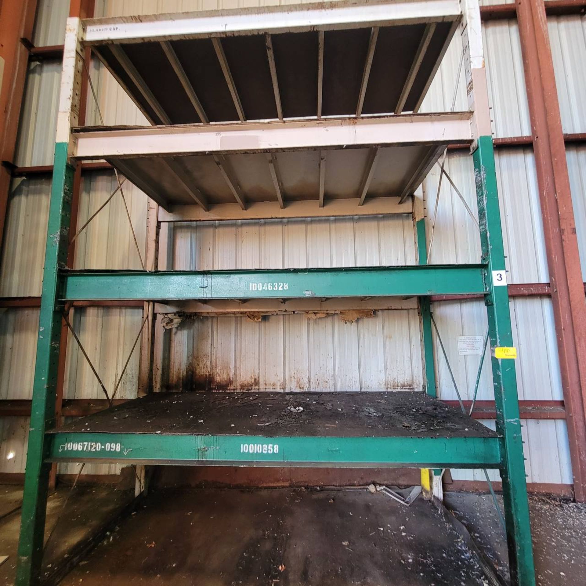 16' tall bolt together 4 tier 120" wide 60" deep 32,000lb capacity die storage rack