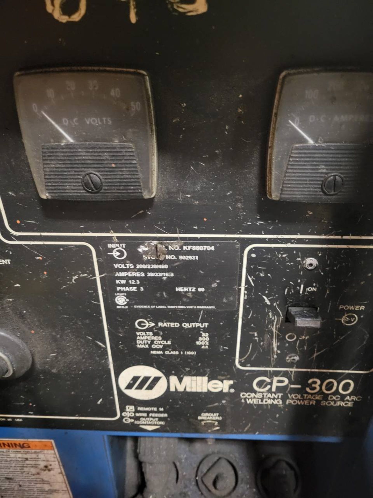 Miller CP-300 300 amp wire feed mig welder with Miller S-54a feeder - Image 4 of 7