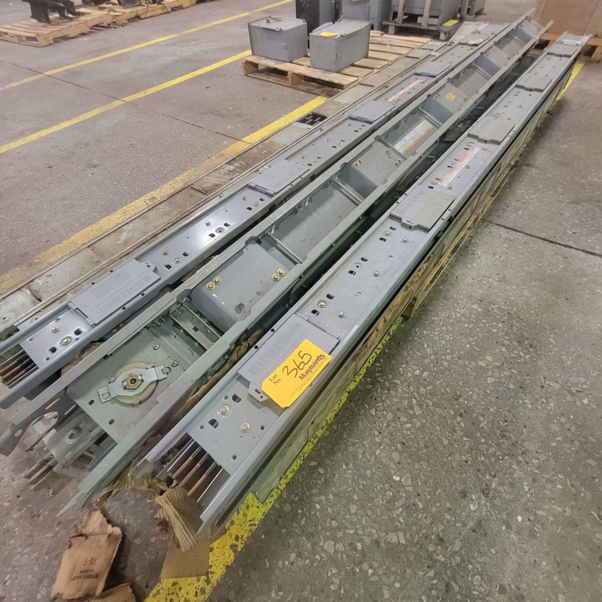 Pallet of Square D bus bar