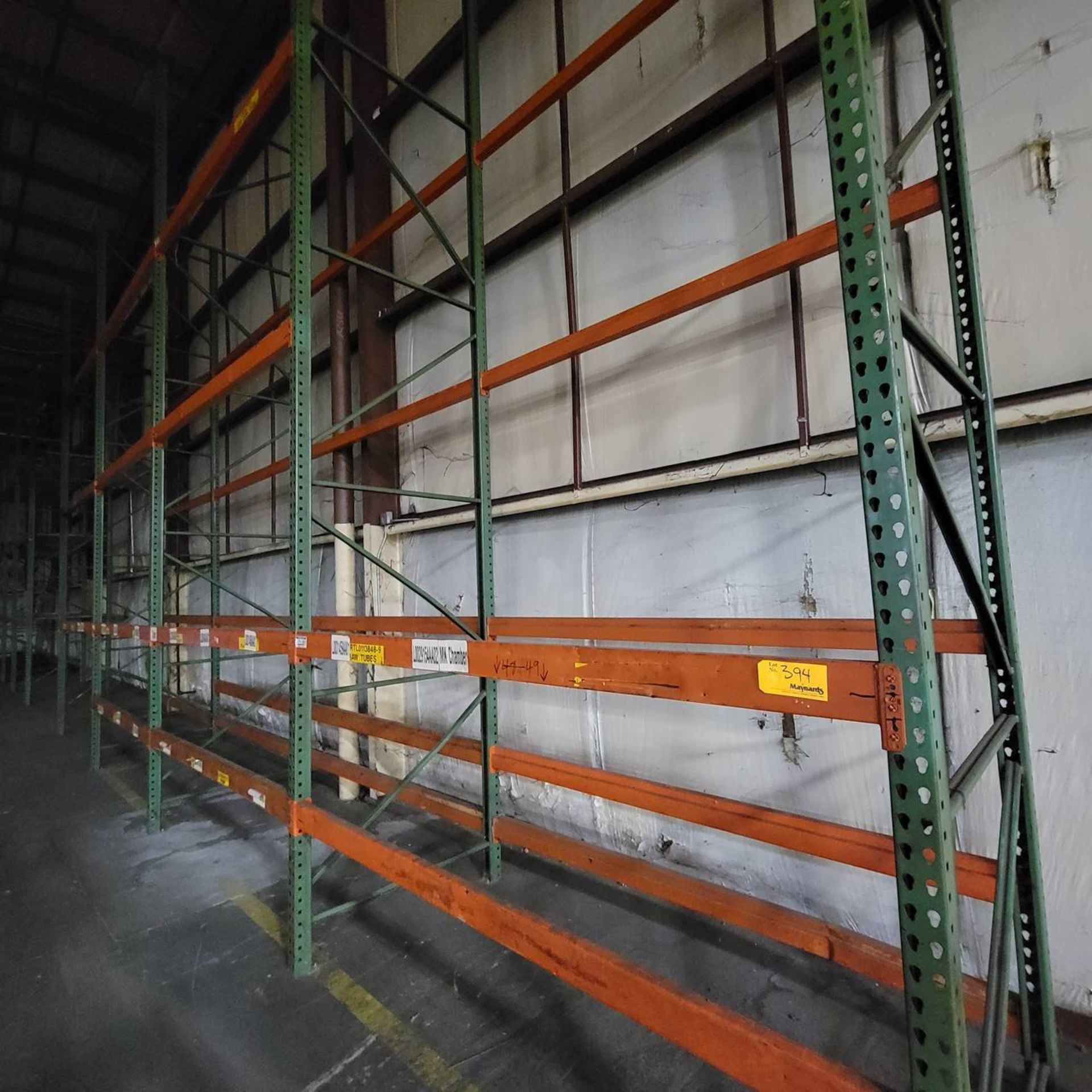 7 Bays of 20' tall, 96" wide, 48" deep pallet racking