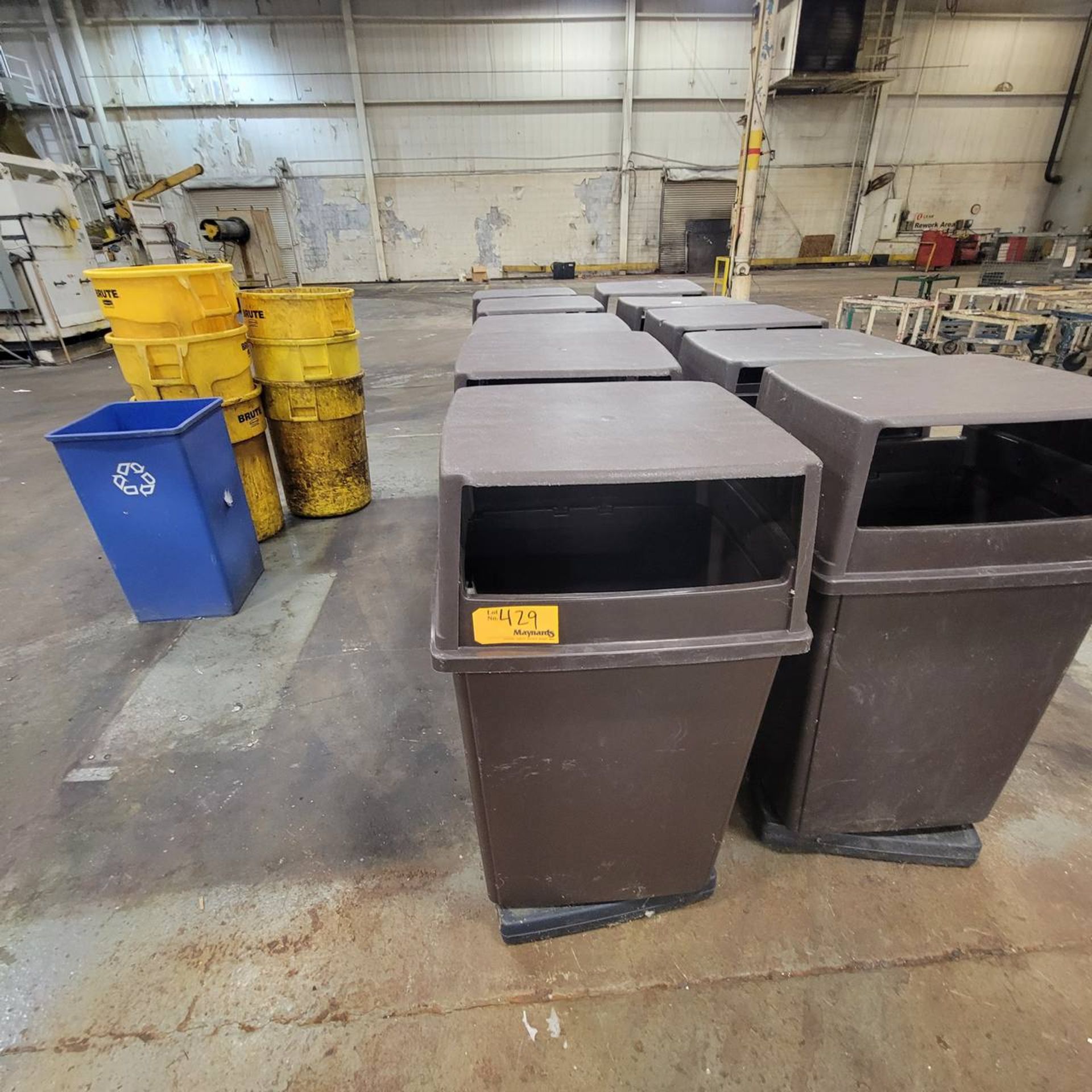 Lot of assorted waste bins