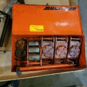 Multiton Lot of (4) Machinery moving skates with case