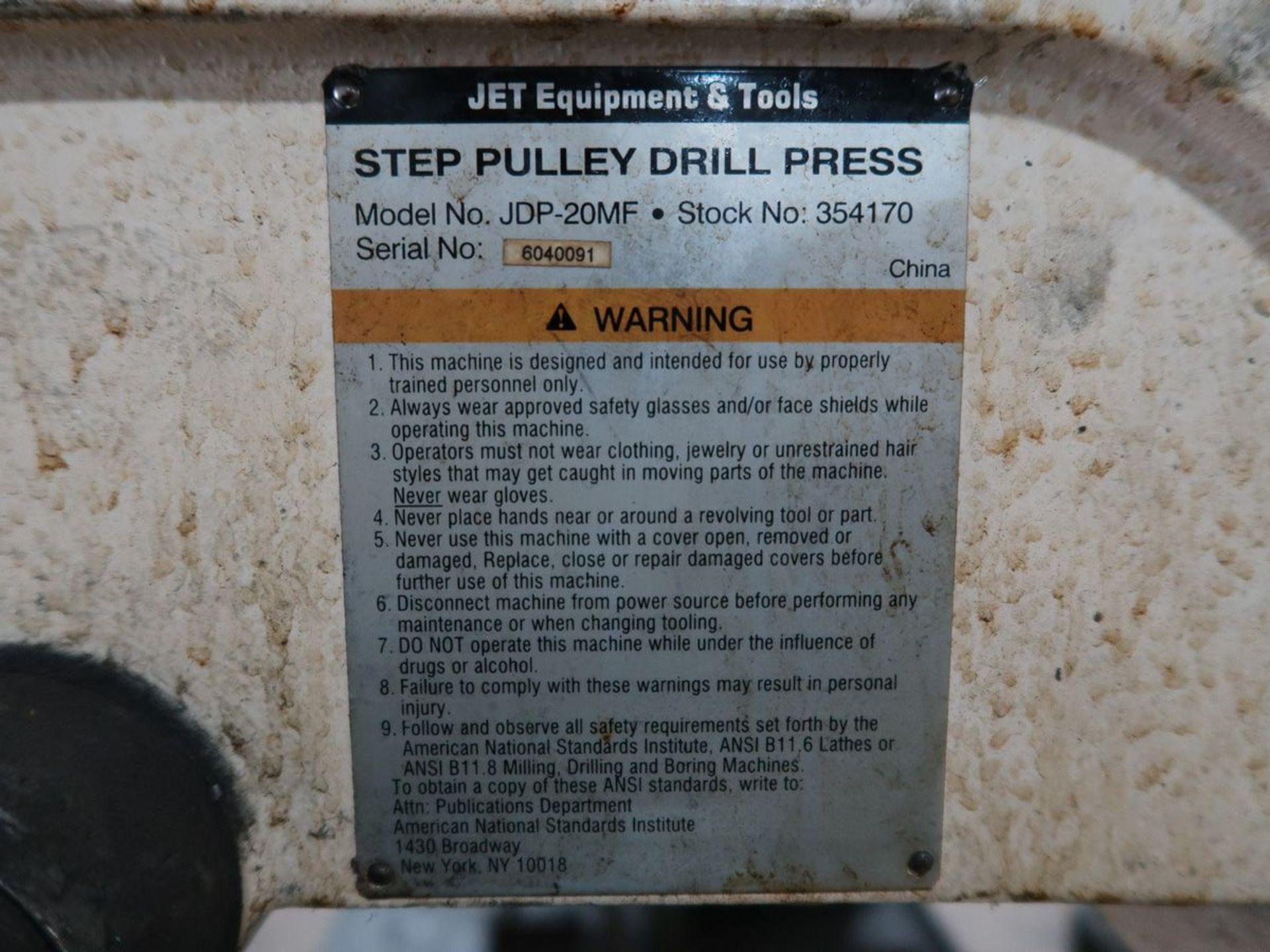 Jet JDP-20MF 20" Step Pulley Drill Press - Image 4 of 5