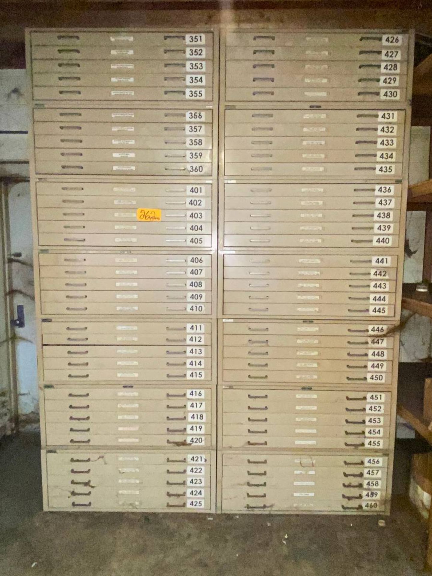 (2) Section Of (14) 28'' W x 40'' L Blueprint Cabinets