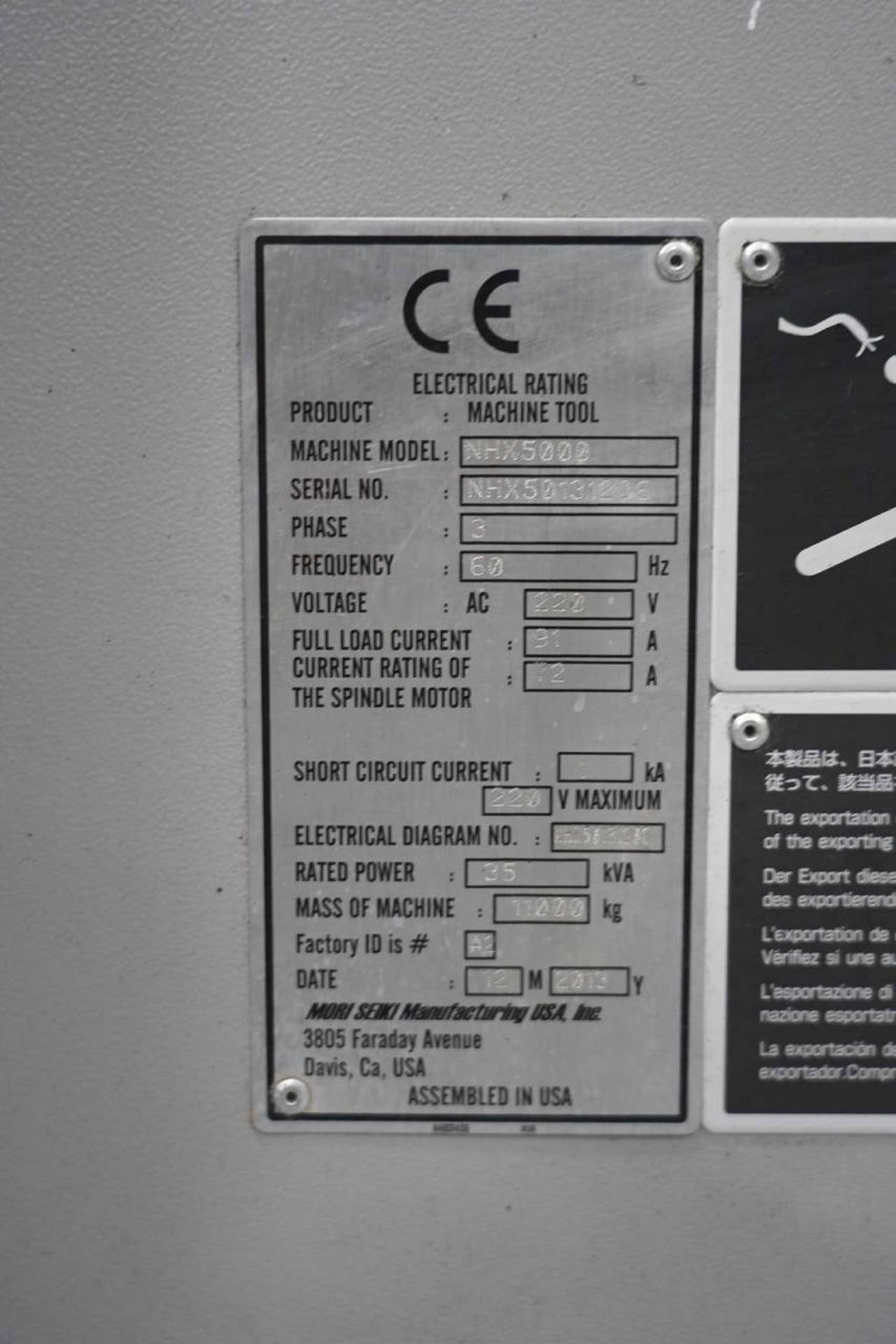 2013 Mori Seiki NHX5000 HSC CNC Horizontal Machining Center - Image 17 of 22