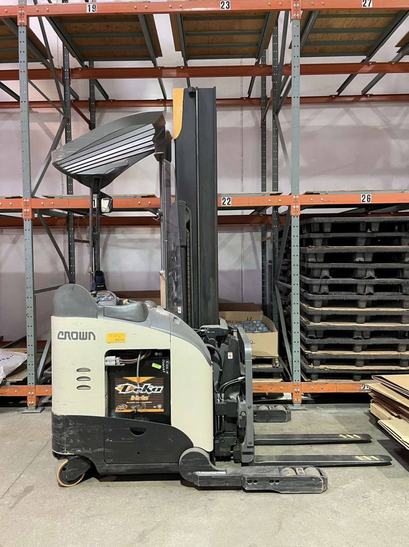 Crown RM6025-45 Stand Up Electric Reach Forklift (4,500 Lb. Cap.)