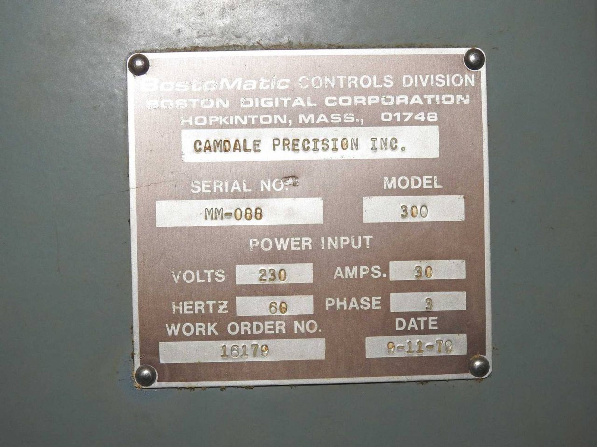 Bosto Matic 312 (2) CNC Mill Control Panel - Image 4 of 4