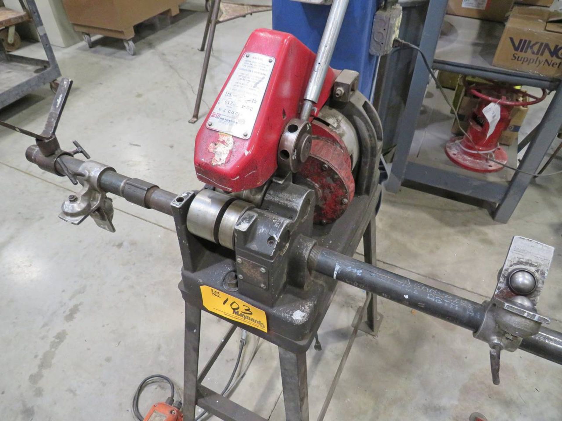 2002 Rothenberger E-Z Cutter Ridgid Pipe Stand, 115 Volt - Image 2 of 6