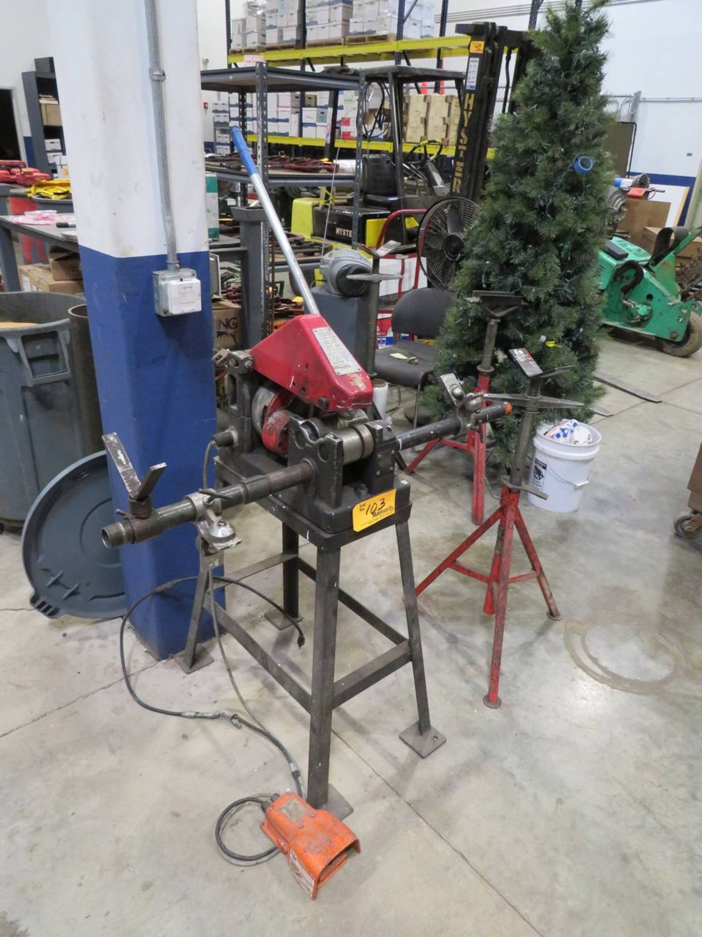 2002 Rothenberger E-Z Cutter Ridgid Pipe Stand, 115 Volt - Image 4 of 6