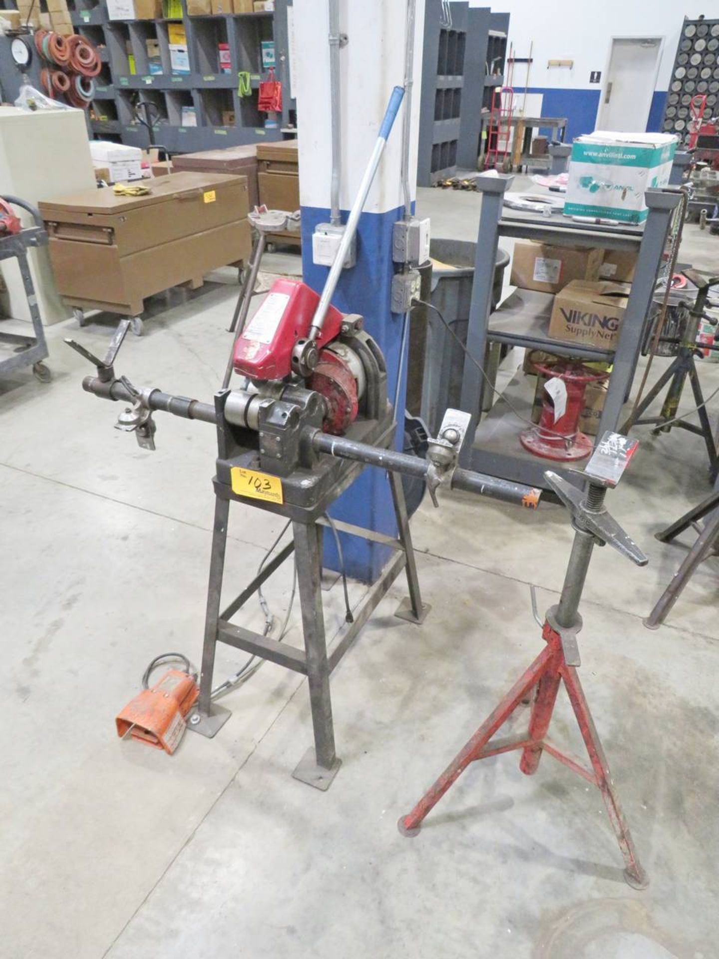 2002 Rothenberger E-Z Cutter Ridgid Pipe Stand, 115 Volt