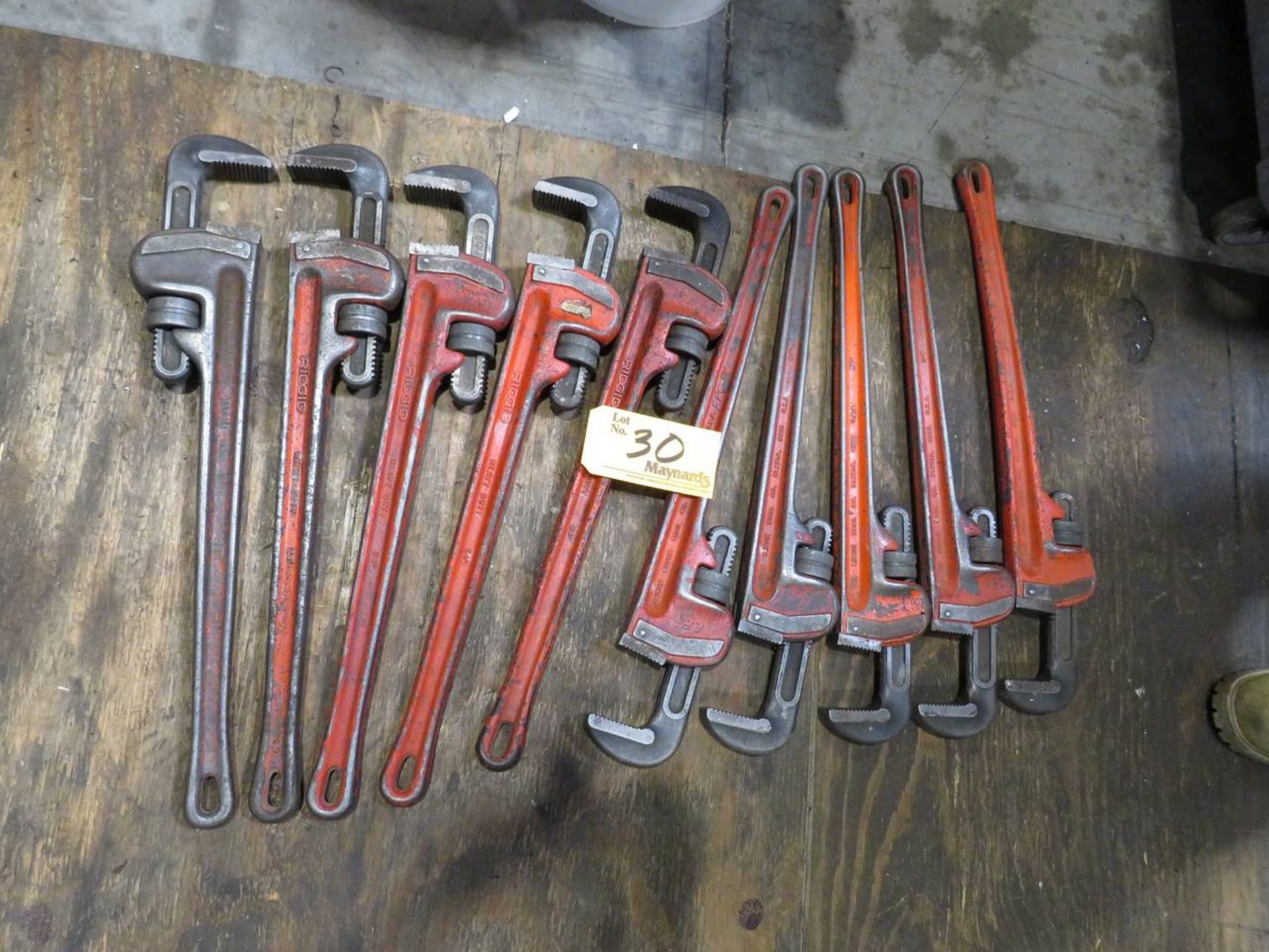 Lot of (10) 24" Pipe Wrenches