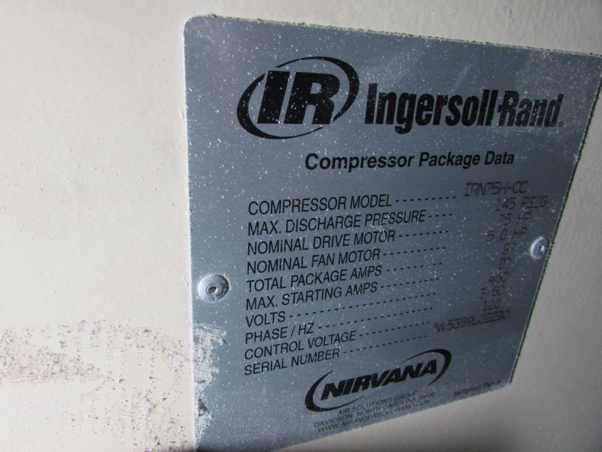 Ingersoll-Rand IRN75H-CC 75HP Rotary Screw Air Compressor - Image 5 of 5