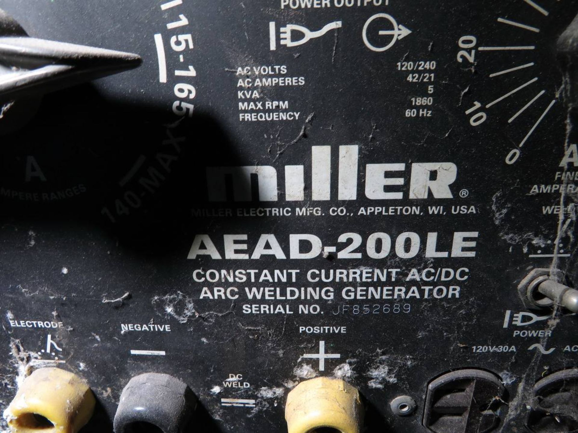 Miller AEAD-200LE CC AC/DC Arc Welding Generator - Image 5 of 6