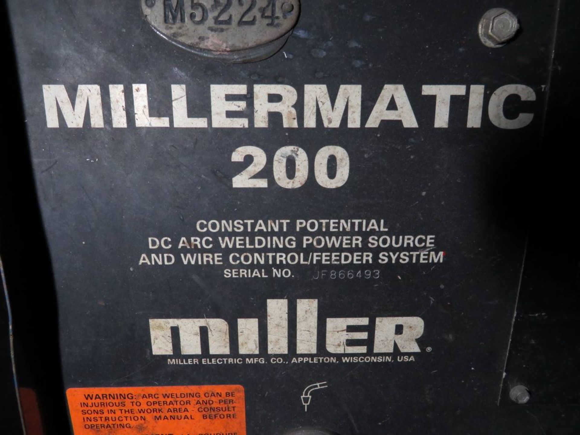 Miller Millermatic 200 CC AC/DC Arc Welding Power Source / Wire Welder - Image 3 of 5