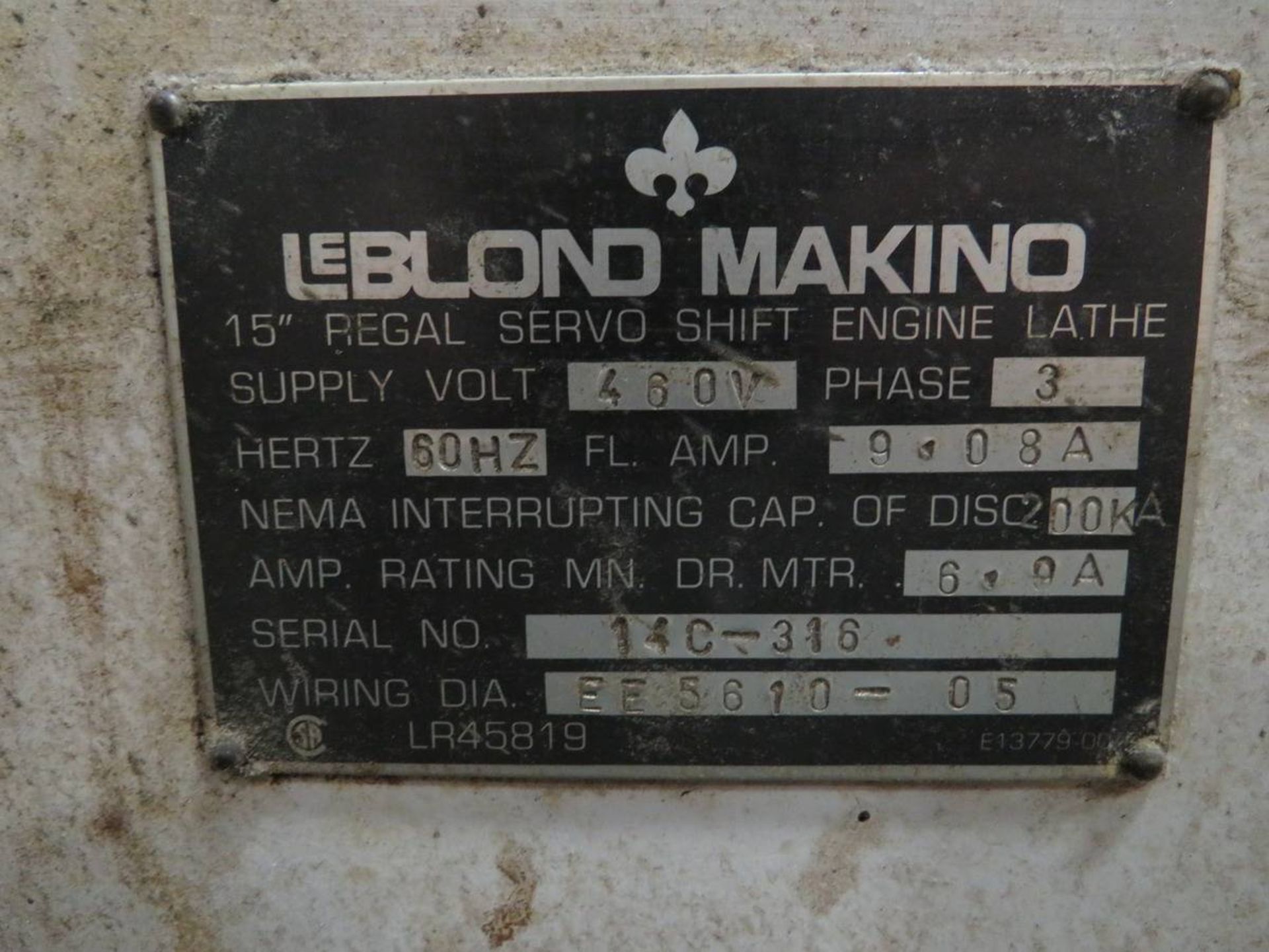 LeBlonde Makino 15" Regal Servo Shift Engine Lathe - Image 10 of 12