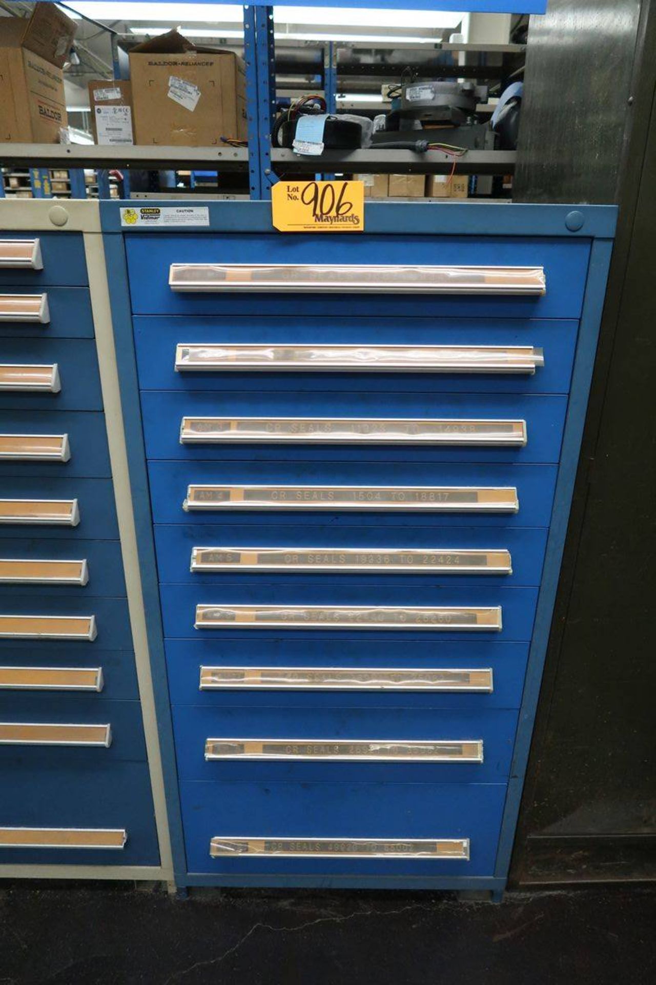 Stanley Vidmar 9-Drawer Heavy Duty Parts Cabinet