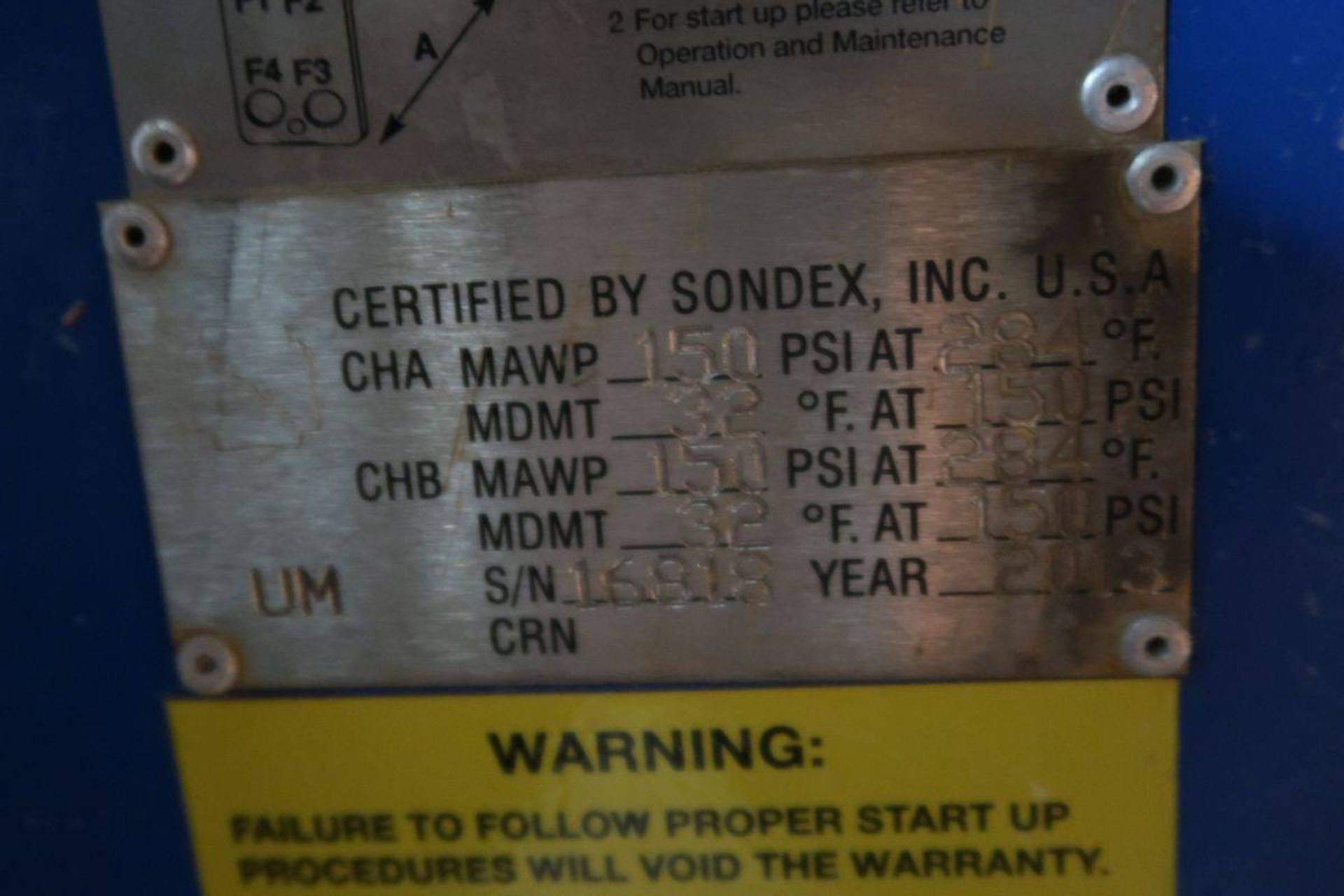 2013 Sondex Inc. SF53-1S-26 Plate Type Heat Exchanger - Image 4 of 4