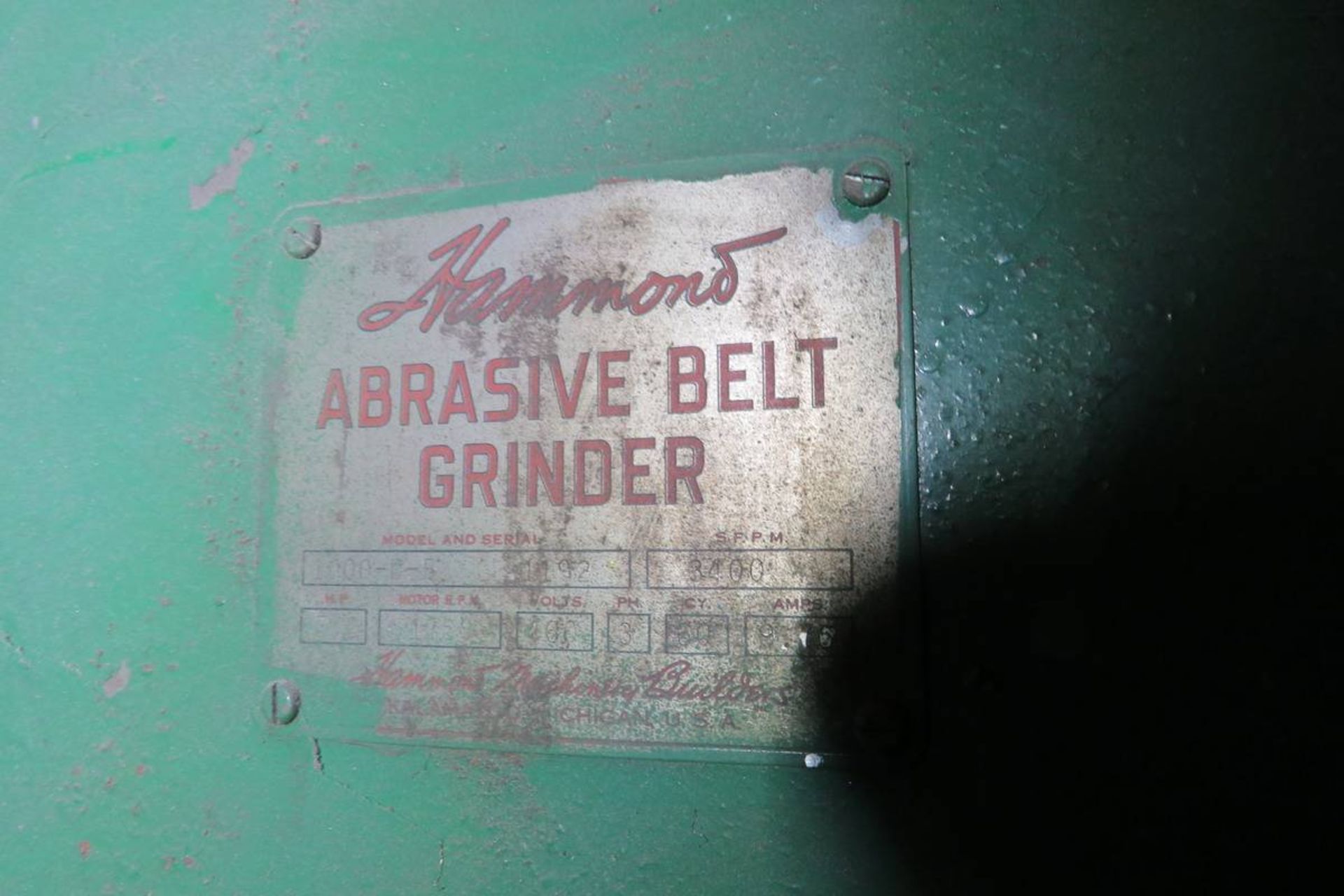 Hammond 1000-0-5 10" Belt Sander - Image 3 of 3