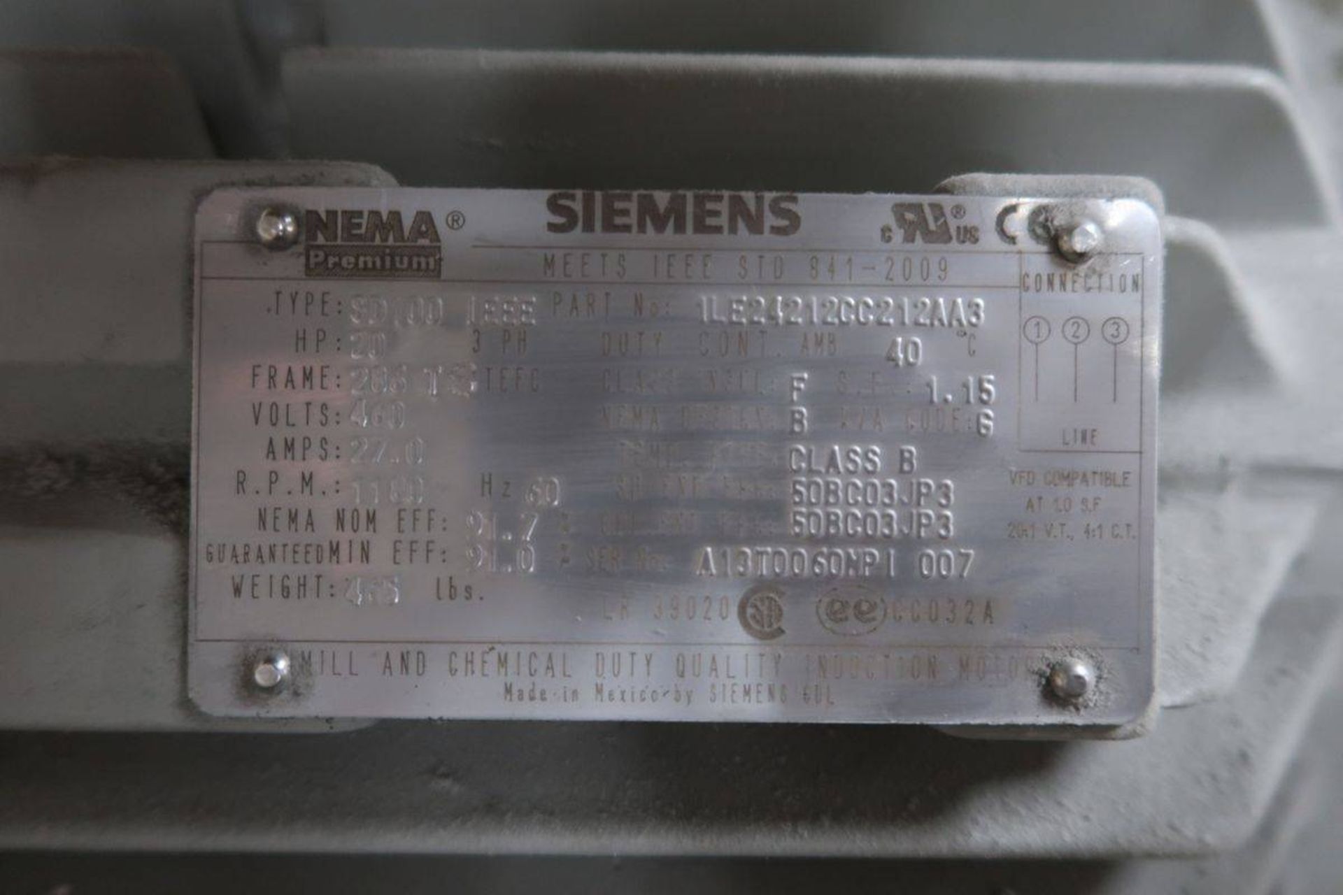 Siemens 20 HP Motor - Image 2 of 2
