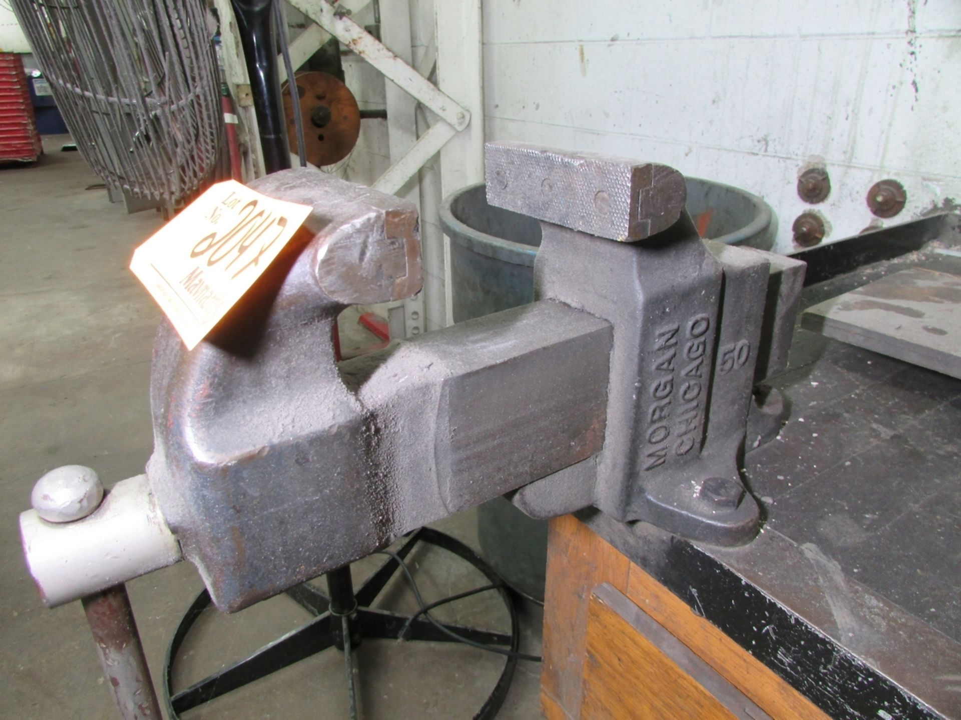 Wood Top Workbench with 5" Bench Vise - Image 3 of 3