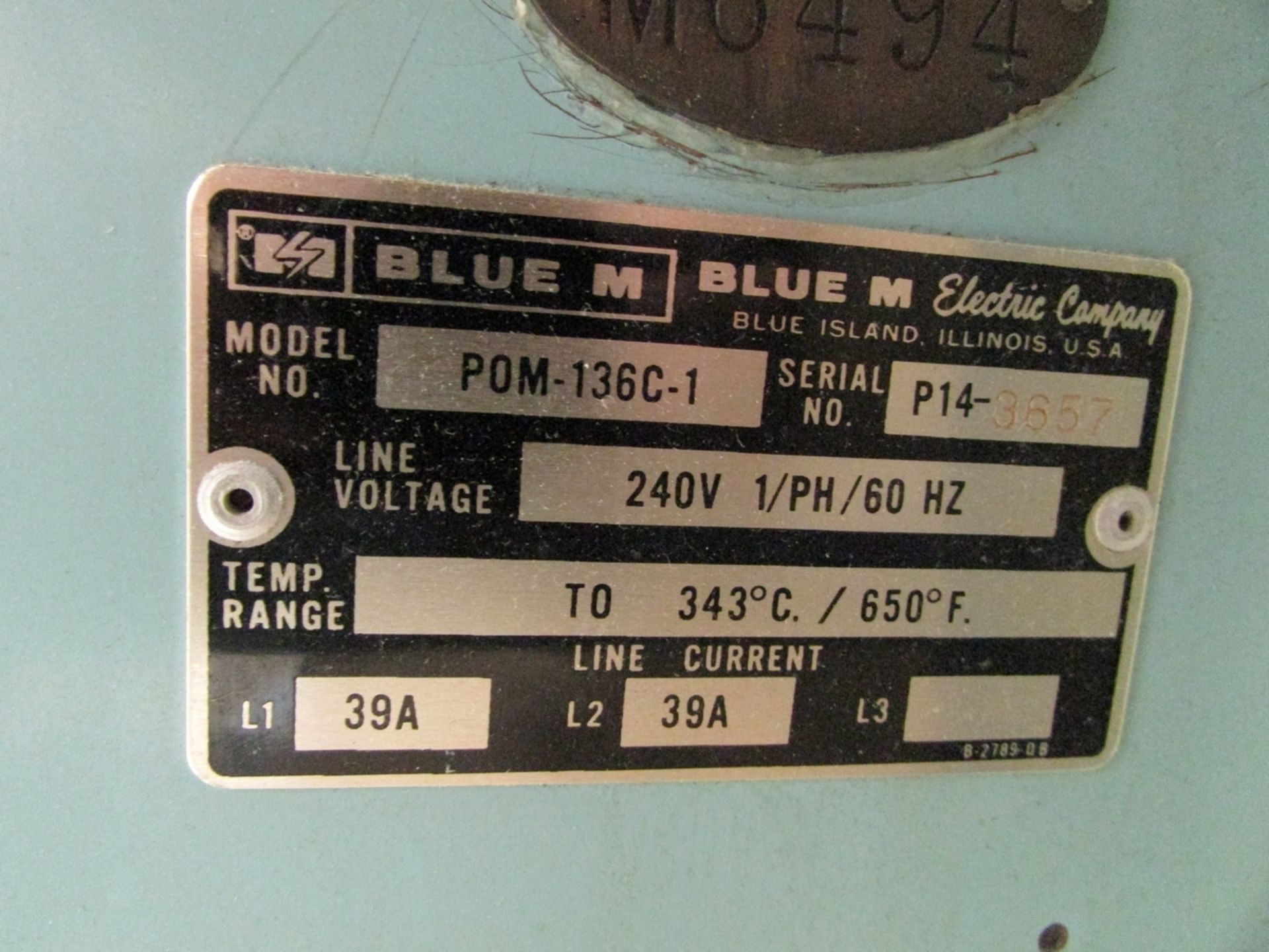 Blue M POM-136C-1 Lab Oven - Image 5 of 5