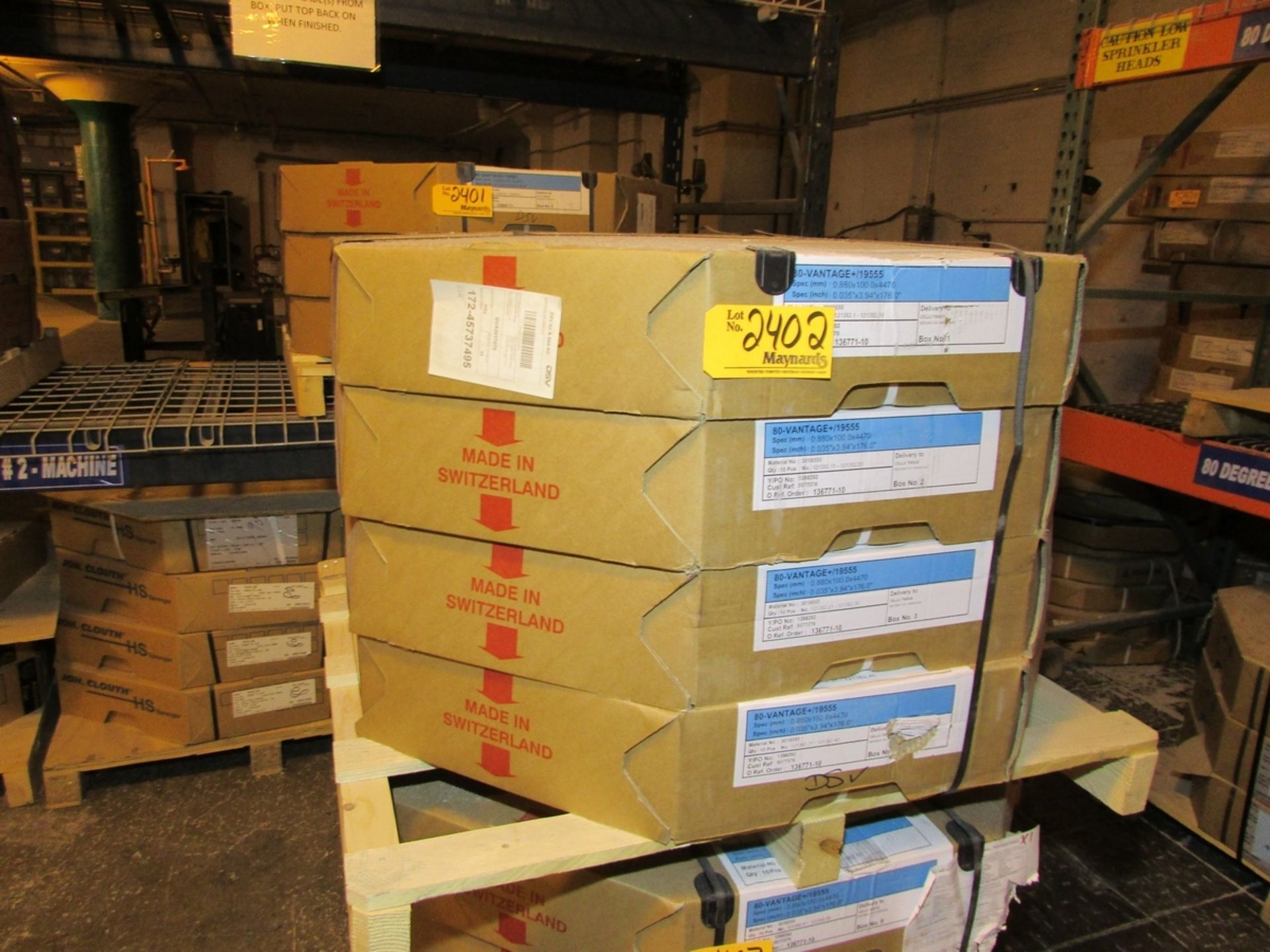 Voith BTG 80-Vantage+/19555 Boxes of 0.035" x 3.94" x 176" Creping Blades