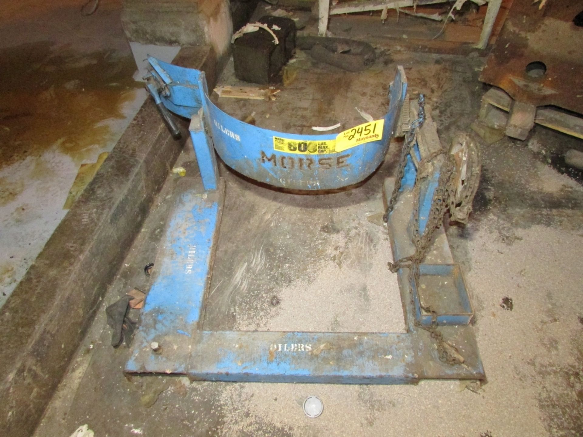 Morse Drum Lift Forklift Attachment