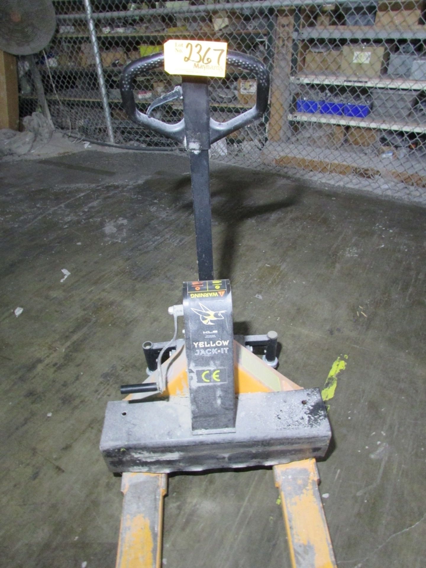 KLS Yellow Jack-It Adjustable Width Pallet Jack - Image 2 of 3