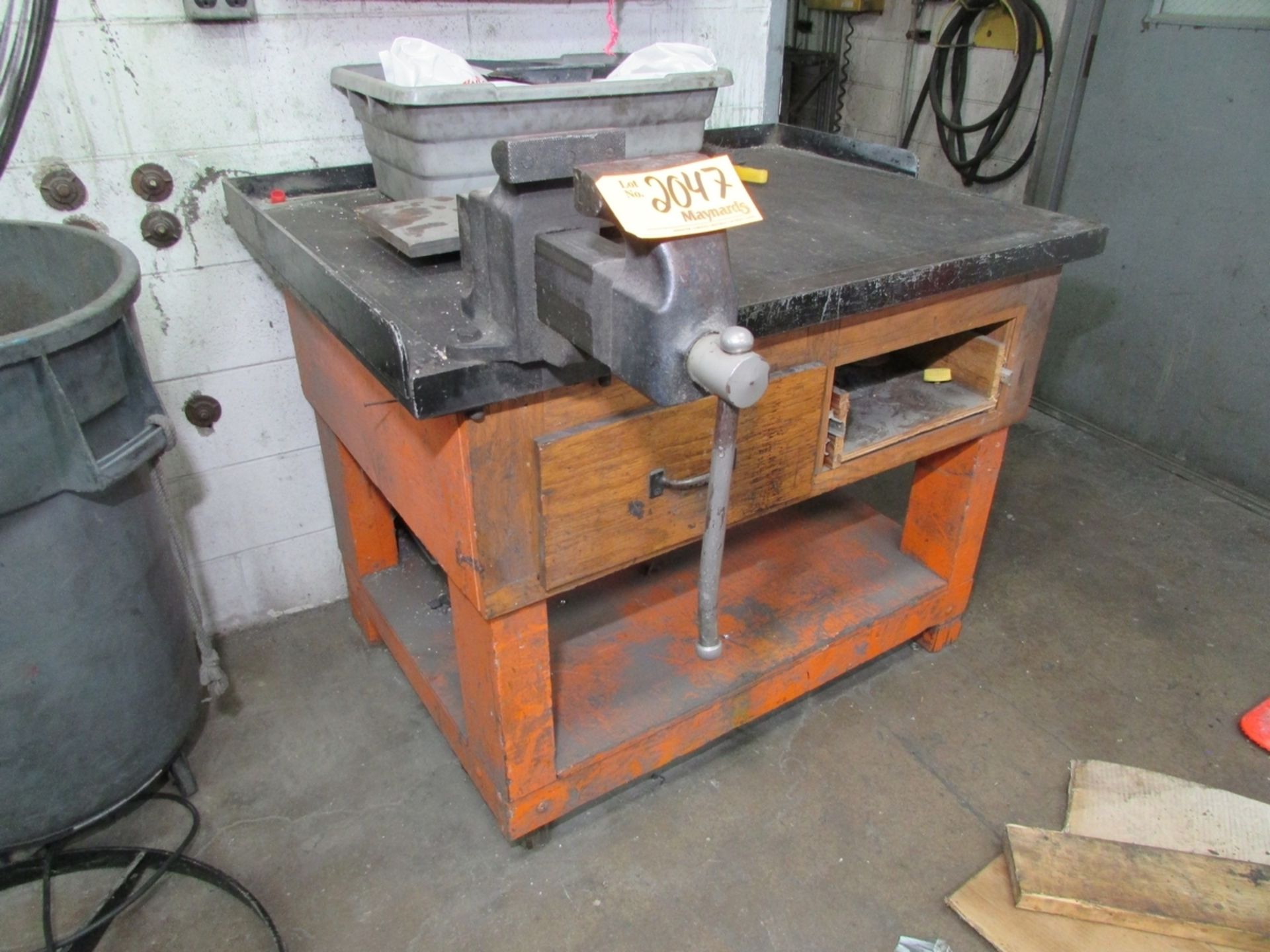 Wood Top Workbench with 5" Bench Vise
