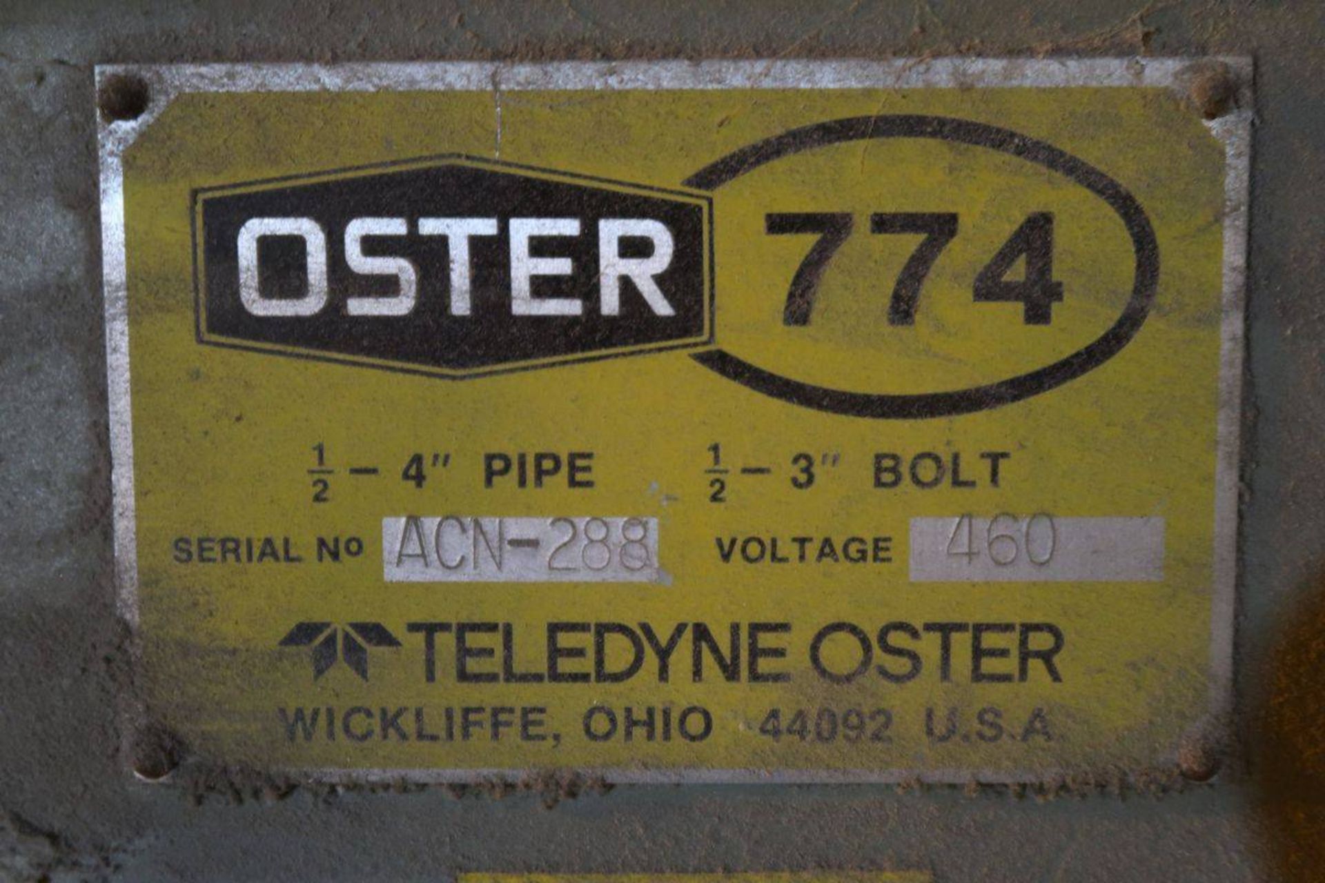 Teledyne Oster 774 Pipe Threading Machine - Image 5 of 5