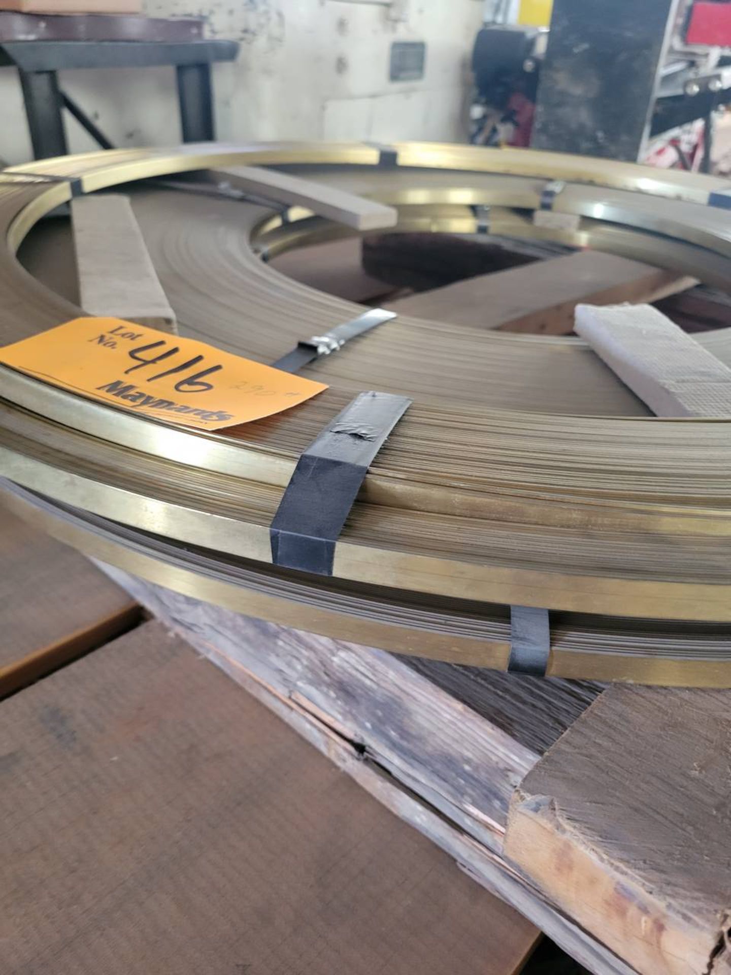 290 lbs (3) 1/4" wide rolls of brass coil - Image 2 of 2
