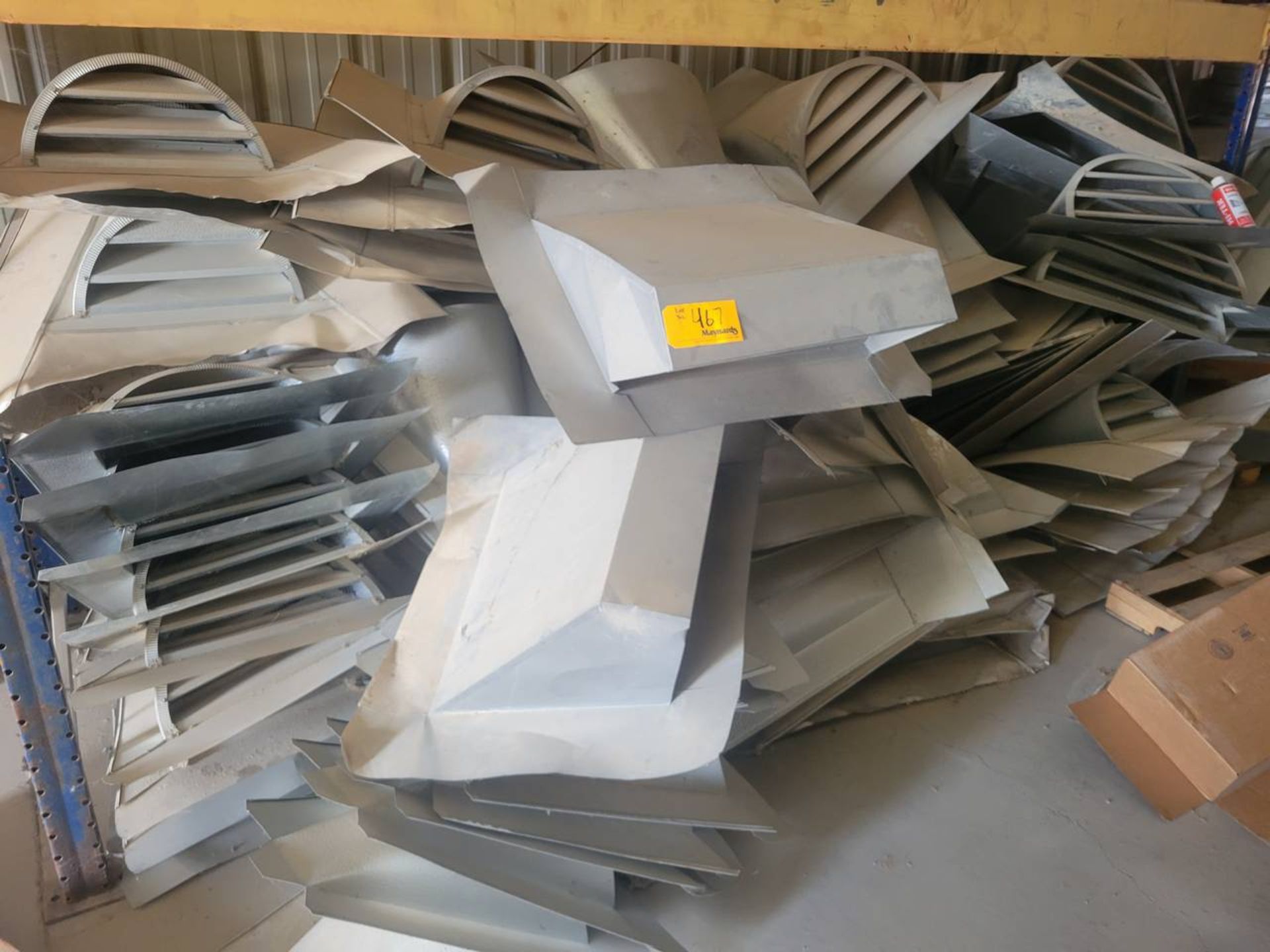 Large qty of galvanized steel roof vents