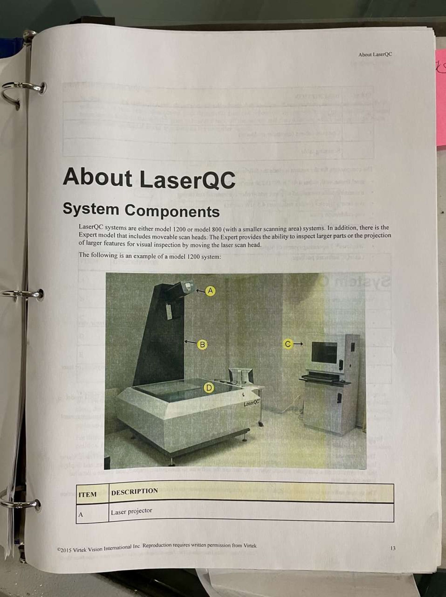 2018 Virtek LaserQC 1200 Laser Inspection System - Image 15 of 17