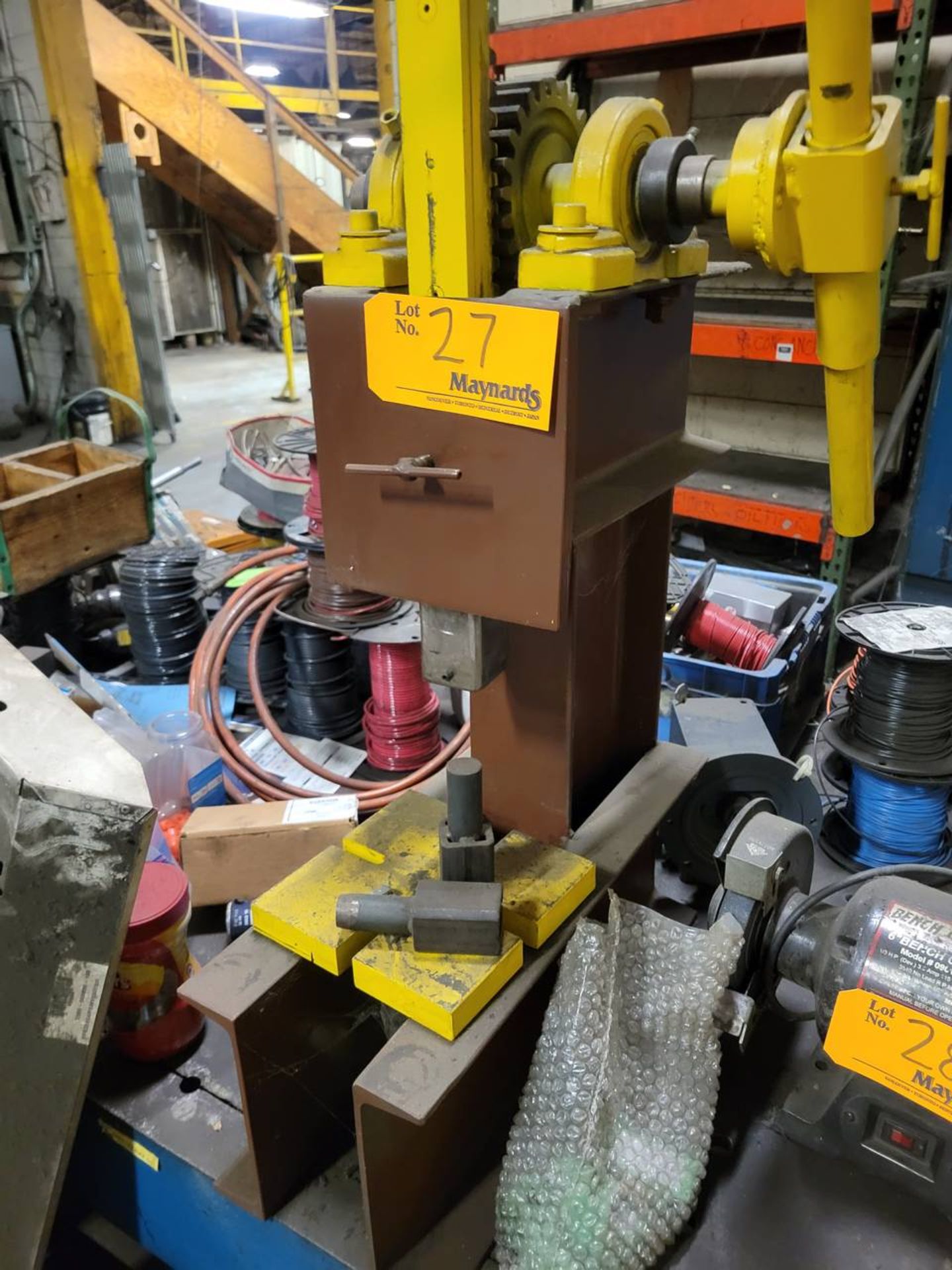 Custom fabricated arbor press
