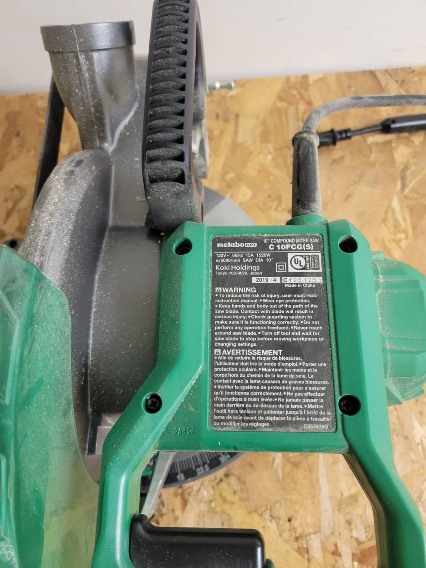Metabo C10FCG 10" mitre saw - Image 3 of 4