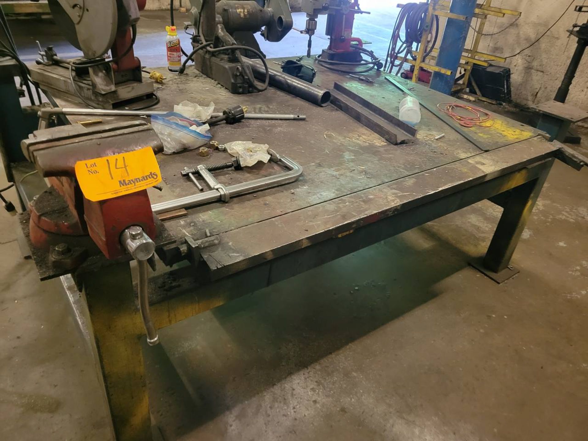 60" x 60" steel welding table