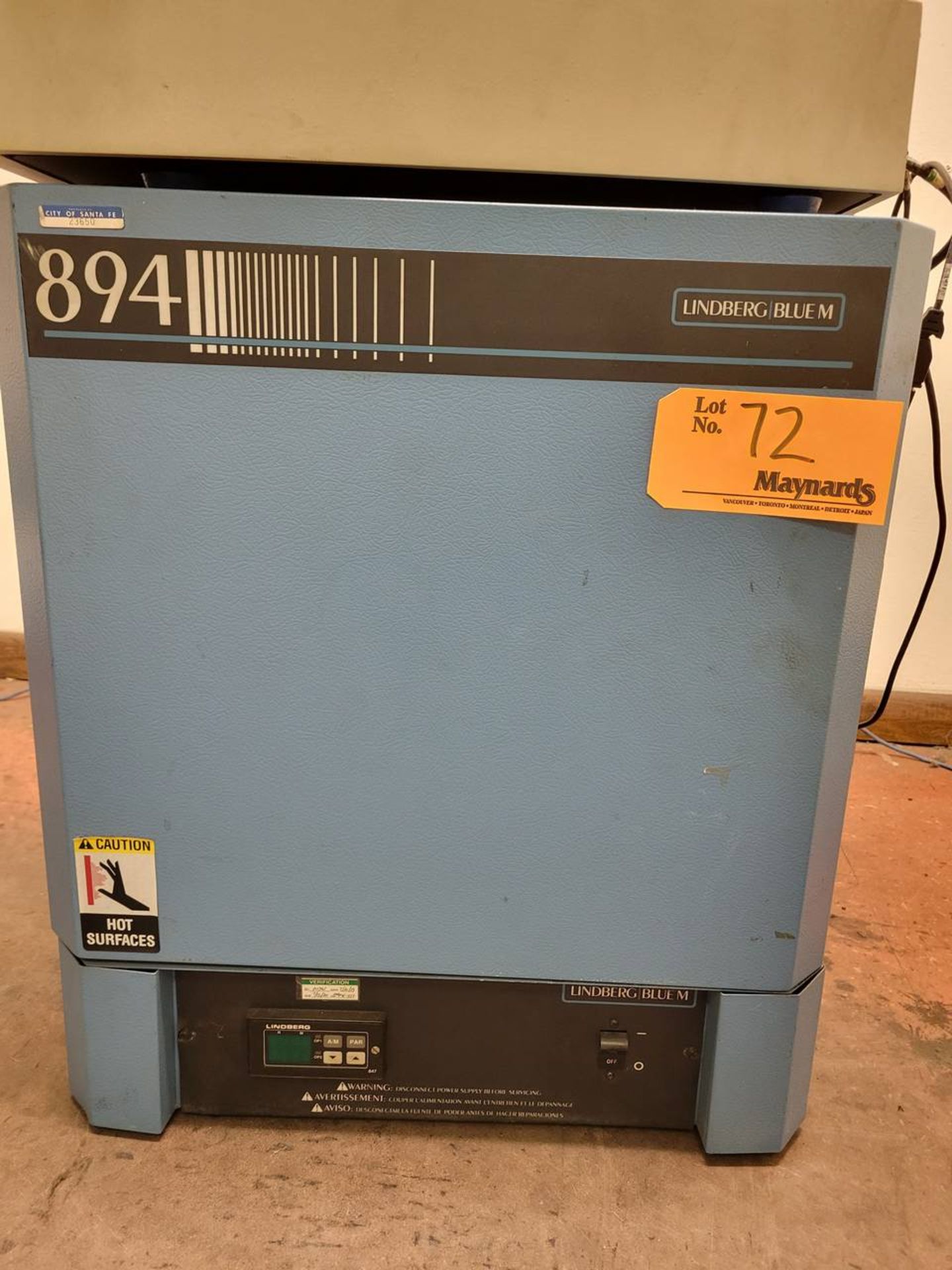 Lindberg / Blue M 894 1100' c electric test oven