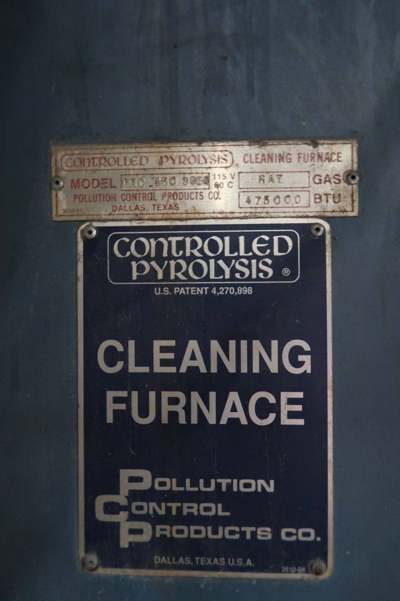 Pollution Control Products PRC 150 3684 Controlled Pyrolysis Cleaning Furnace - Image 8 of 8